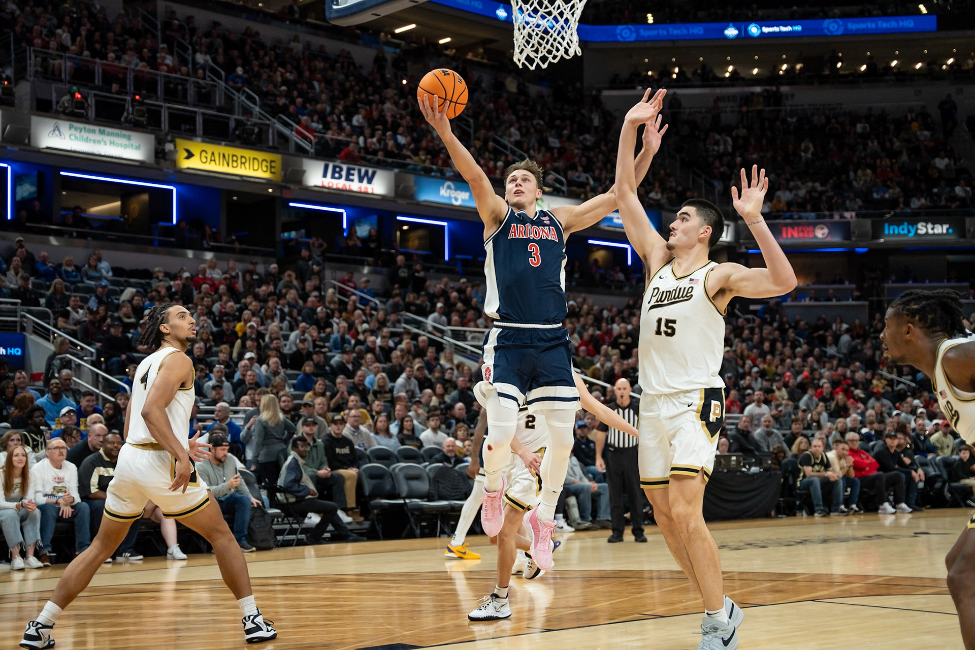 Photo (c) 2023 Bowen Arrow Photographywww.bowenarrowphotography.comIndy Classic basketball game between the Purdue University Boilermakers and the Arizona Univaersity Wildcats