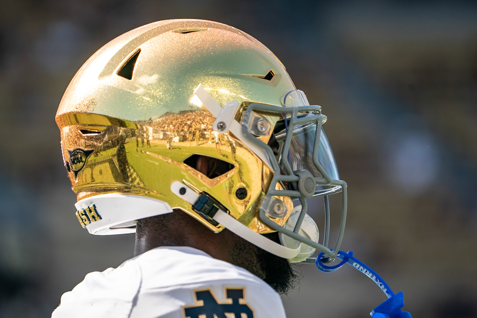 WEST LAFAYETTE, IN - SEPTEMBER 14, 2024: Notre Dame Senior WR Beaux Collins (5) during the Purdue University Boilermakers vs Notre Dame Fighting Irish Football game at Ross-Ade Stadium(Photo by Steve Bowen / Bowen Arrow Photography / Northern Indiana Sports Report)