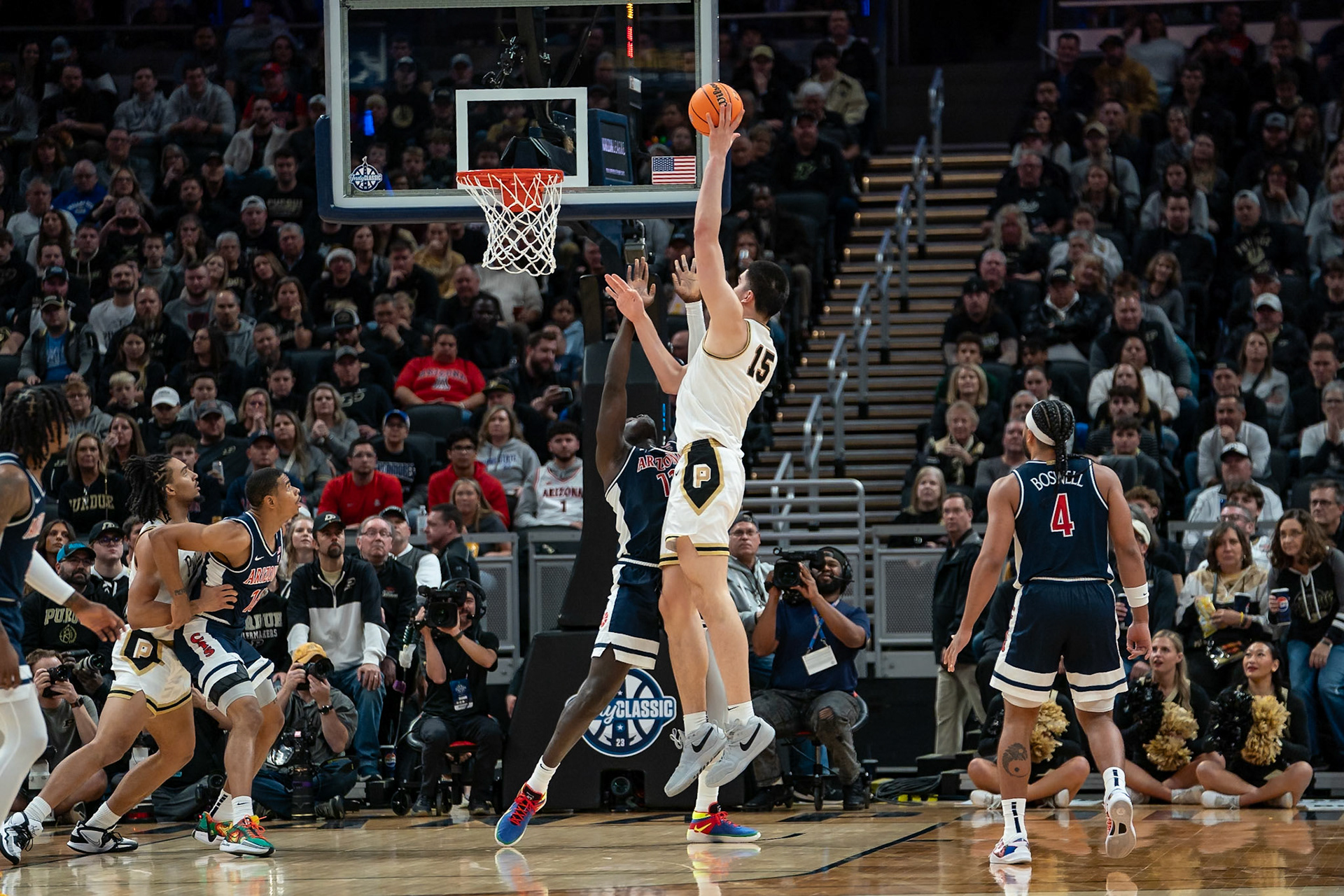 Photo (c) 2023 Bowen Arrow Photographywww.bowenarrowphotography.comIndy Classic basketball game between the Purdue University Boilermakers and the Arizona Univaersity Wildcats