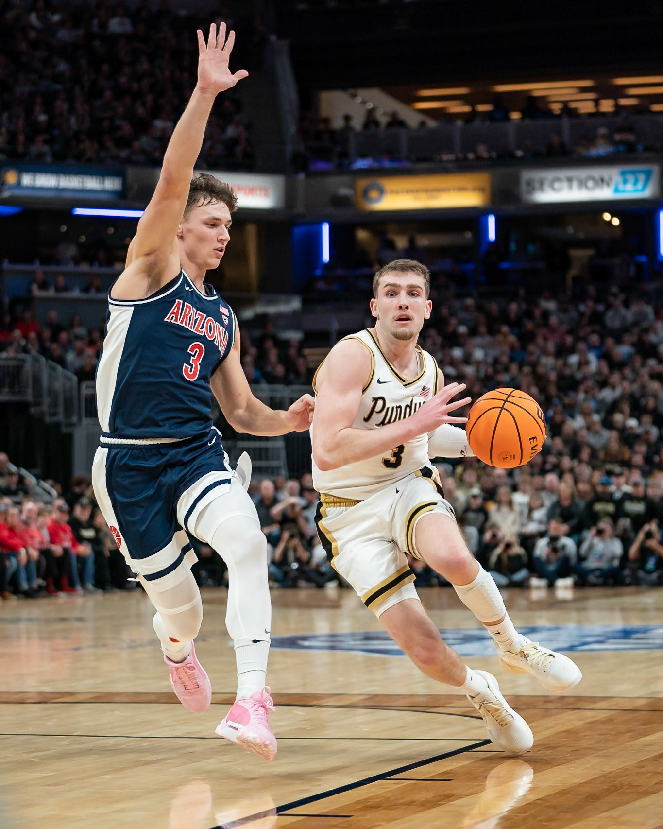 Photo (c) 2023 Bowen Arrow Photographywww.bowenarrowphotography.comIndy Classic basketball game between the Purdue University Boilermakers and the Arizona Univaersity Wildcats