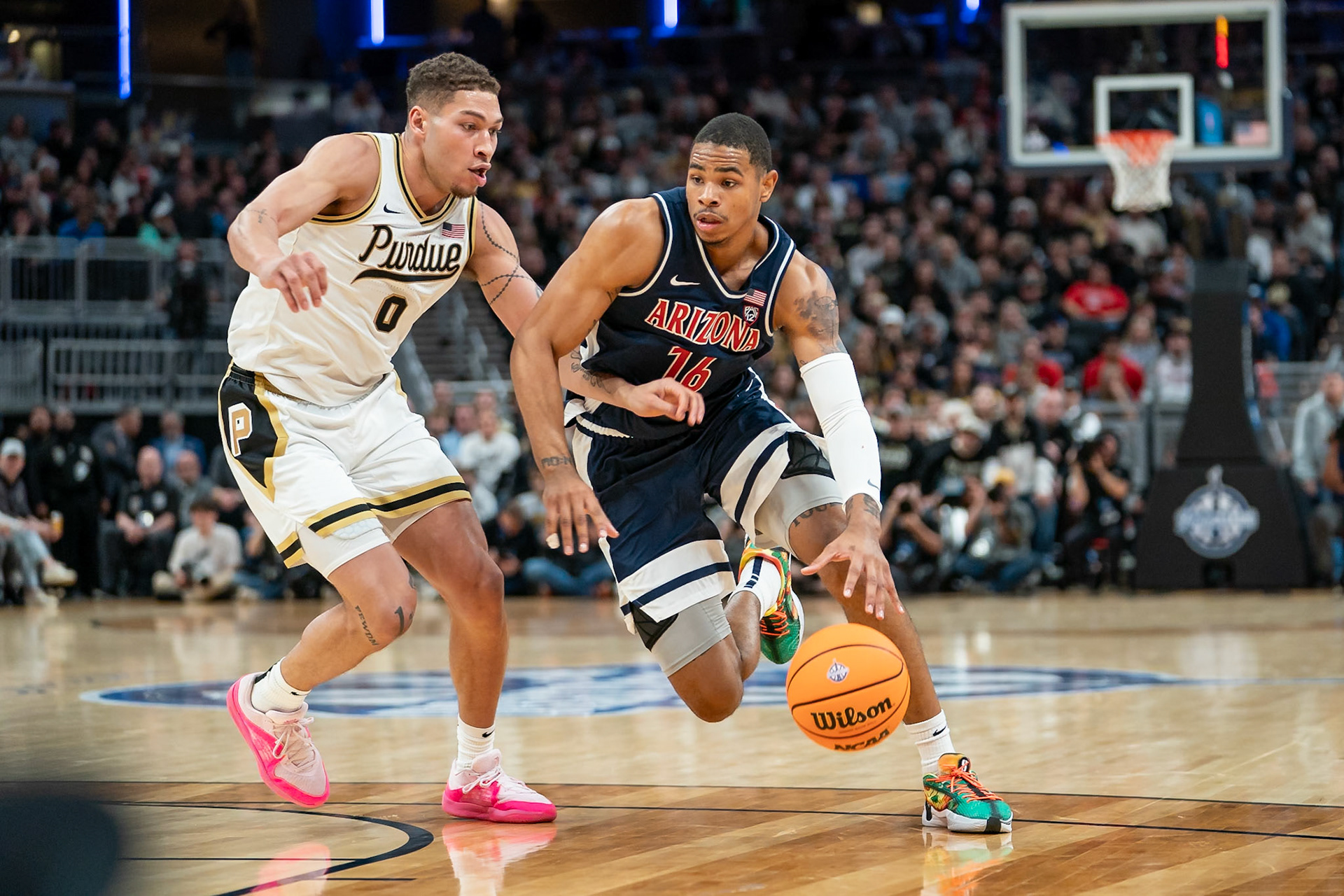 Photo (c) 2023 Bowen Arrow Photographywww.bowenarrowphotography.comIndy Classic basketball game between the Purdue University Boilermakers and the Arizona Univaersity Wildcats