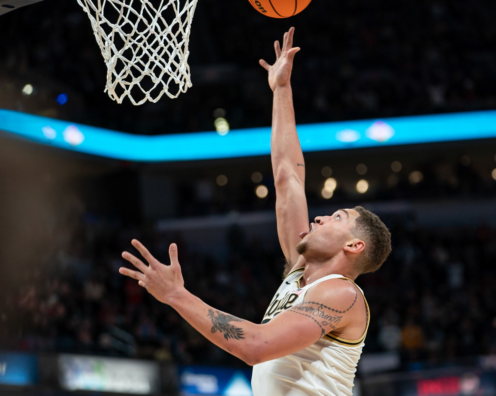 Photo (c) 2023 Bowen Arrow Photographywww.bowenarrowphotography.comIndy Classic basketball game between the Purdue University Boilermakers and the Arizona Univaersity Wildcats