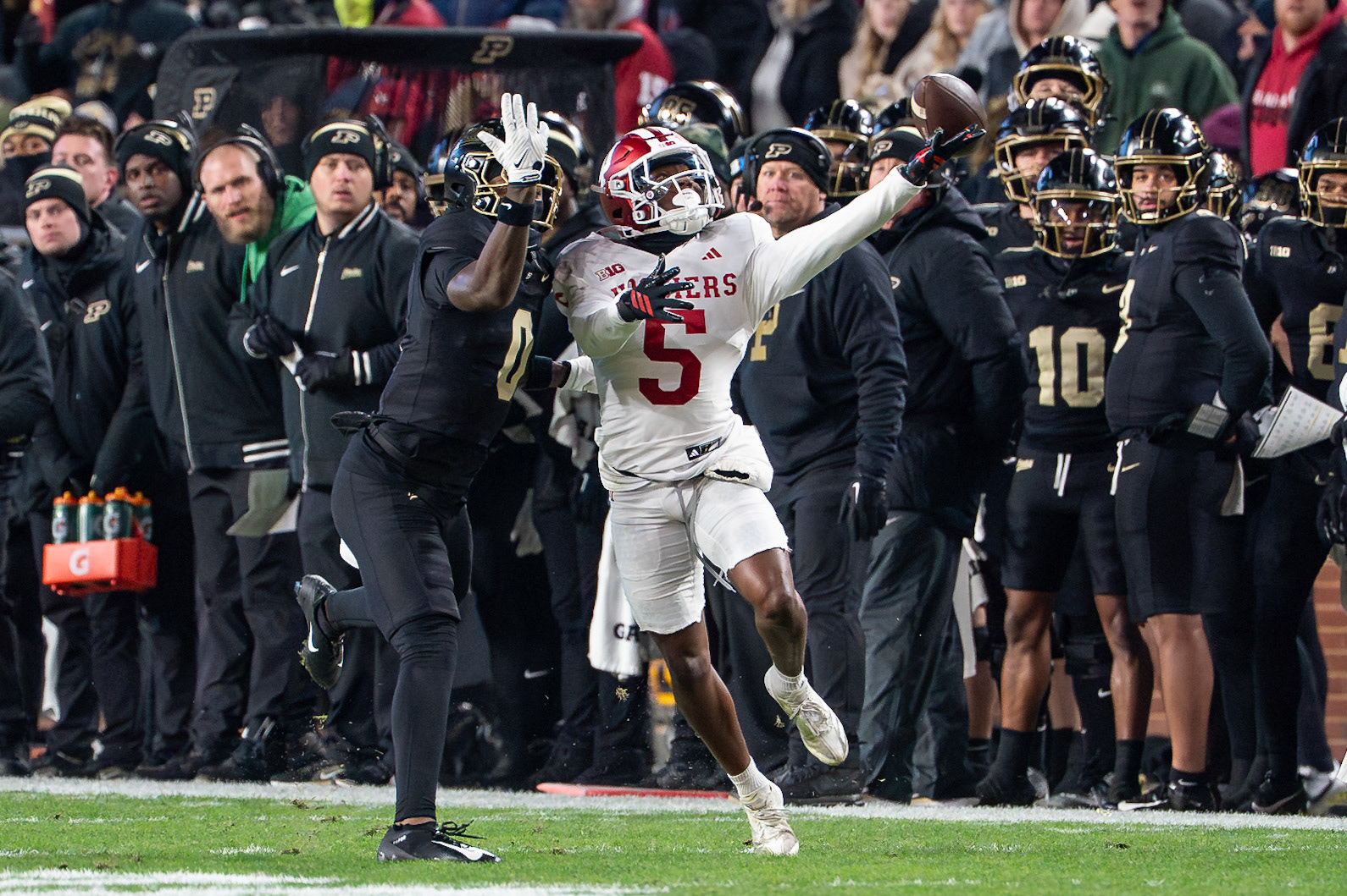 WEST LAFAYETTE, IN - NOVEMBER 28, 2025: Purdue Boilermakers vs Indiana Hoosiers Football at Ross-Ade Stadium(Photo by Steve Bowen / Northern Indiana Sports Report)
