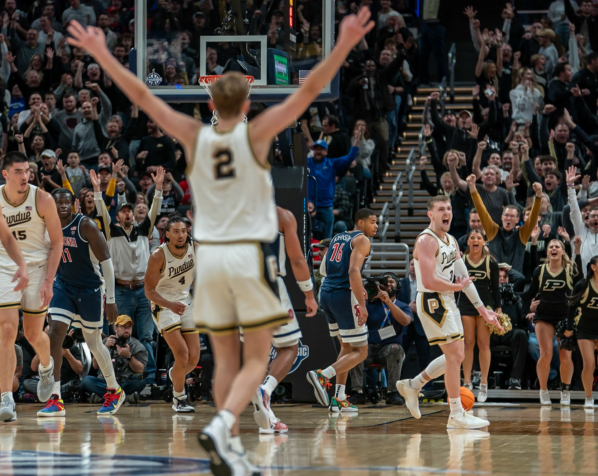 Photo (c) 2023 Bowen Arrow Photographywww.bowenarrowphotography.comIndy Classic basketball game between the Purdue University Boilermakers and the Arizona Univaersity Wildcats