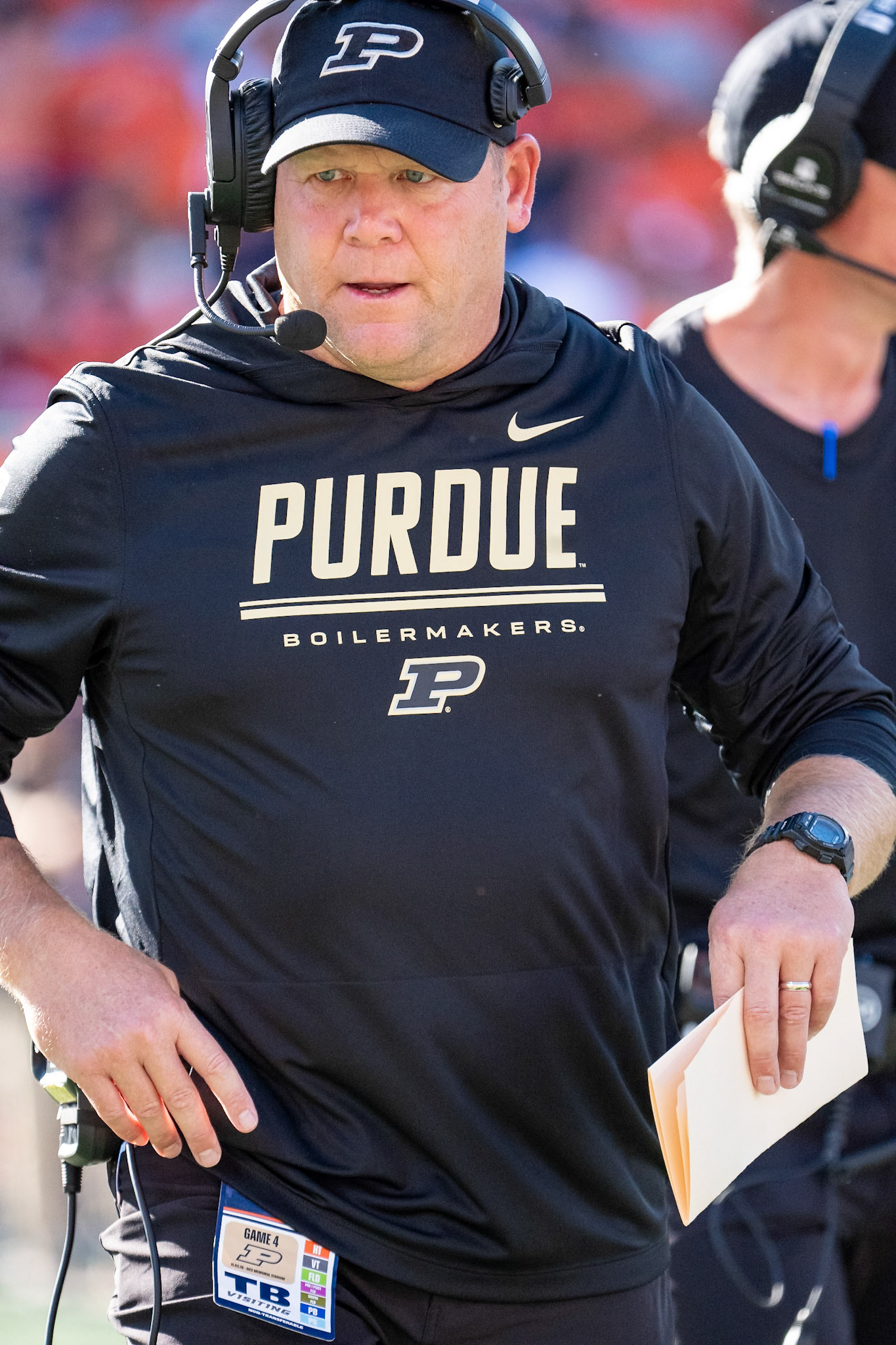 CHAMPAIGN, IL - OCTOBER 3, 2026: Purdue University Football Head Coach Barry Odom during the Purdue Boilermakers at Illinois Fighting Illini football game at Gies Memorial Stadium(Photo by Steve Bowen / Northern Indiana Sports Report)
