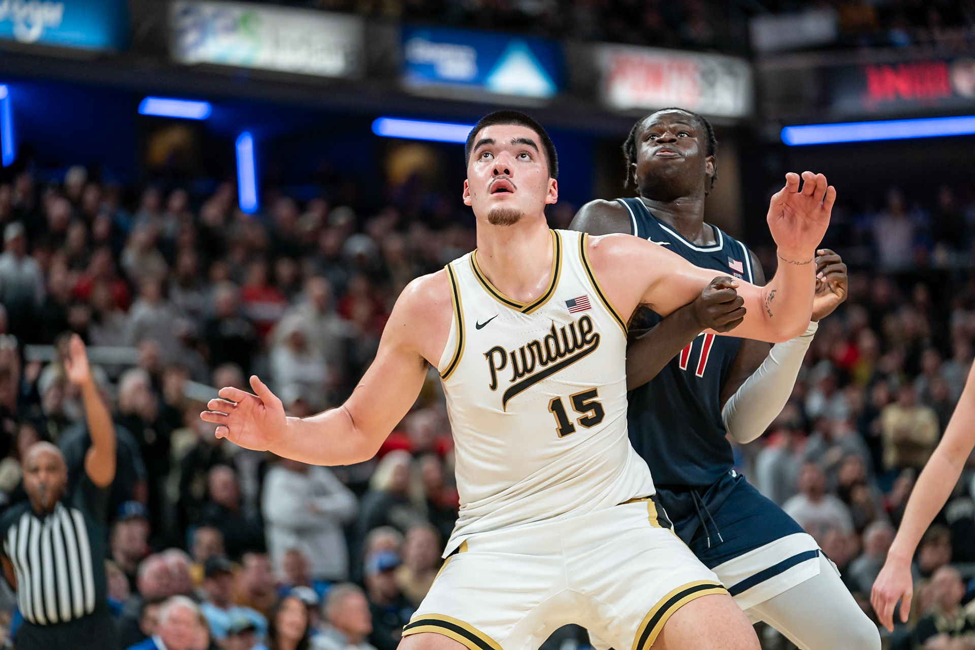 Photo (c) 2023 Bowen Arrow Photographywww.bowenarrowphotography.comIndy Classic basketball game between the Purdue University Boilermakers and the Arizona Univaersity Wildcats