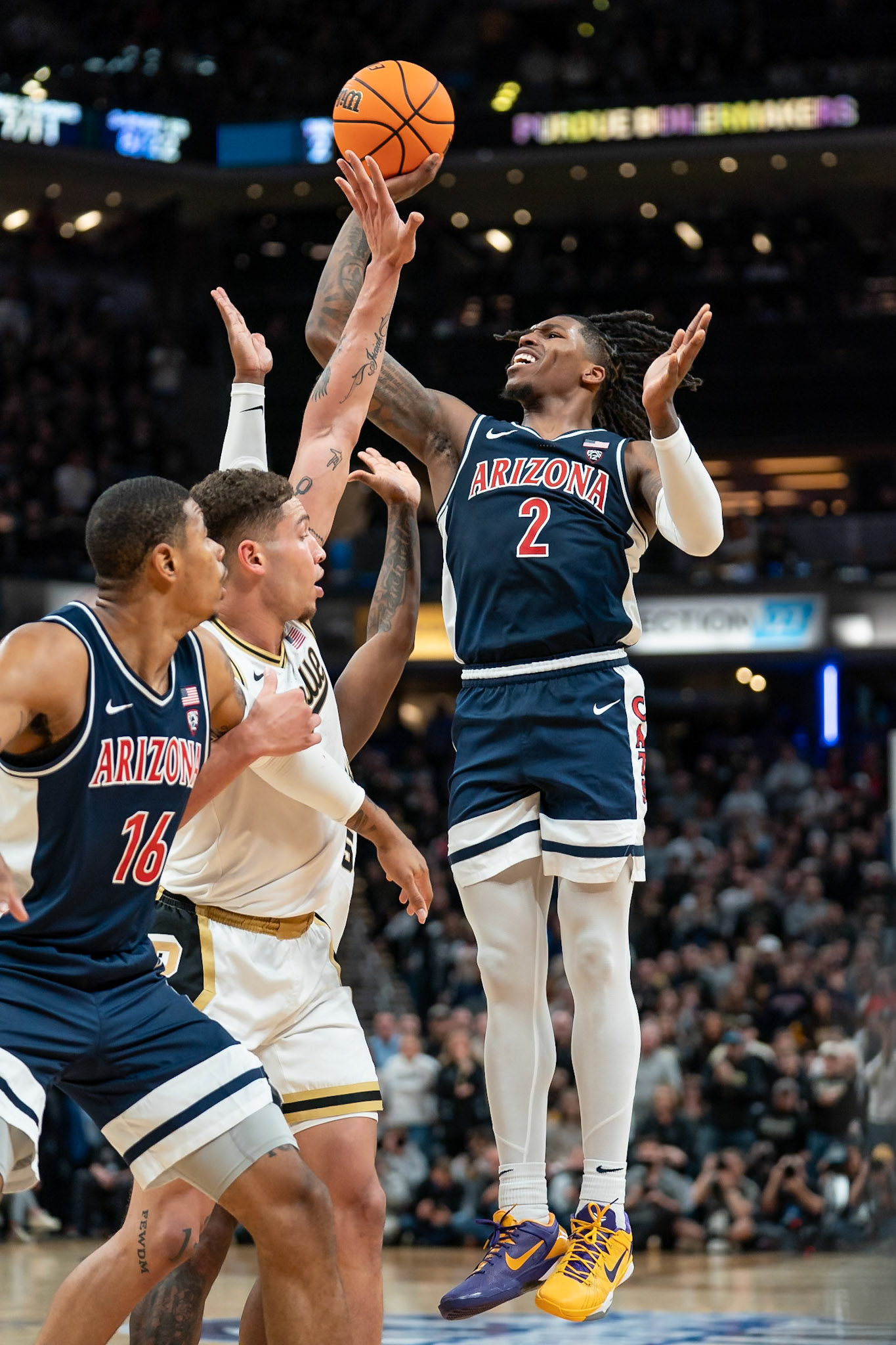 Photo (c) 2023 Bowen Arrow Photographywww.bowenarrowphotography.comIndy Classic basketball game between the Purdue University Boilermakers and the Arizona Univaersity Wildcats