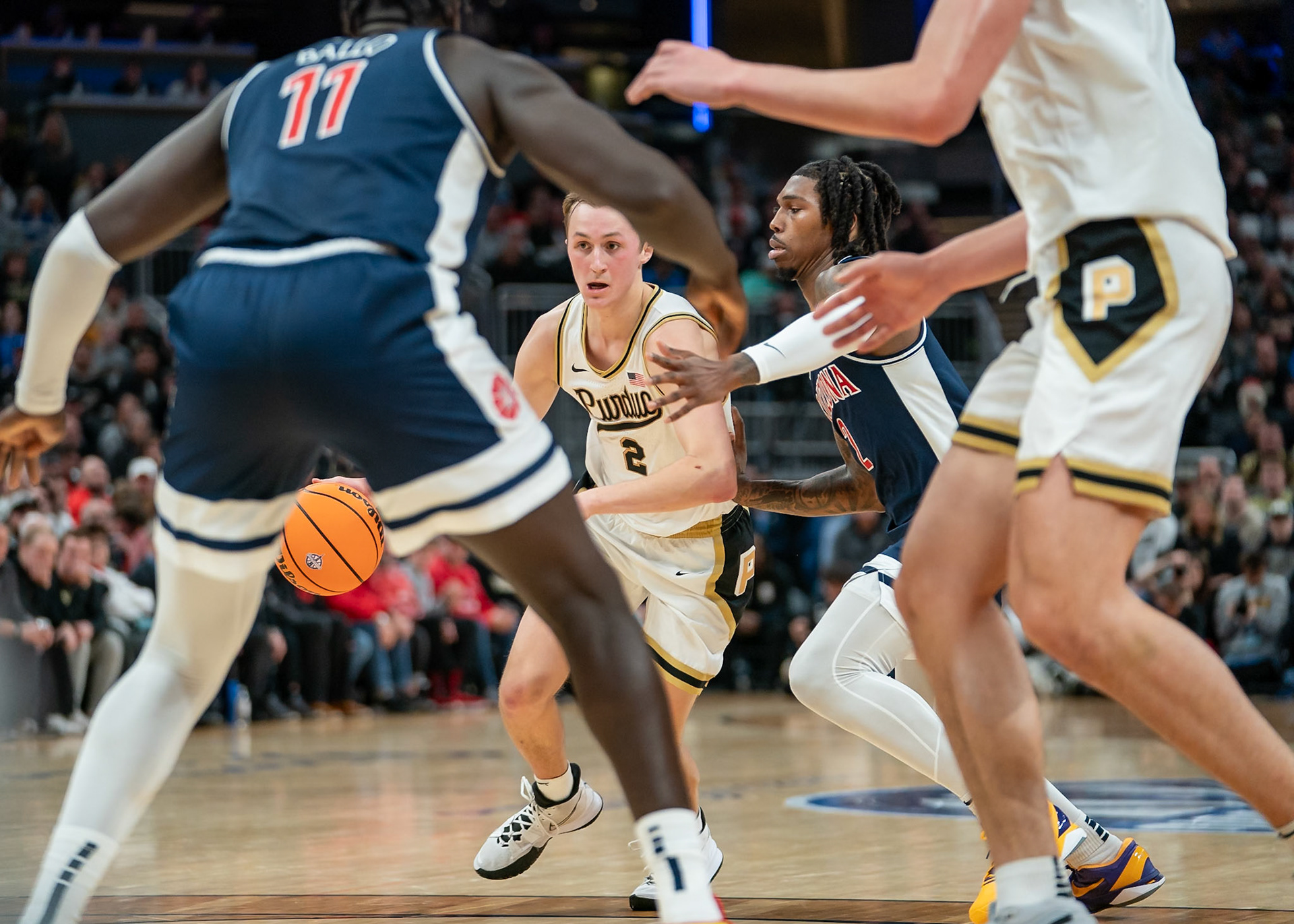 Photo (c) 2023 Bowen Arrow Photographywww.bowenarrowphotography.comIndy Classic basketball game between the Purdue University Boilermakers and the Arizona Univaersity Wildcats