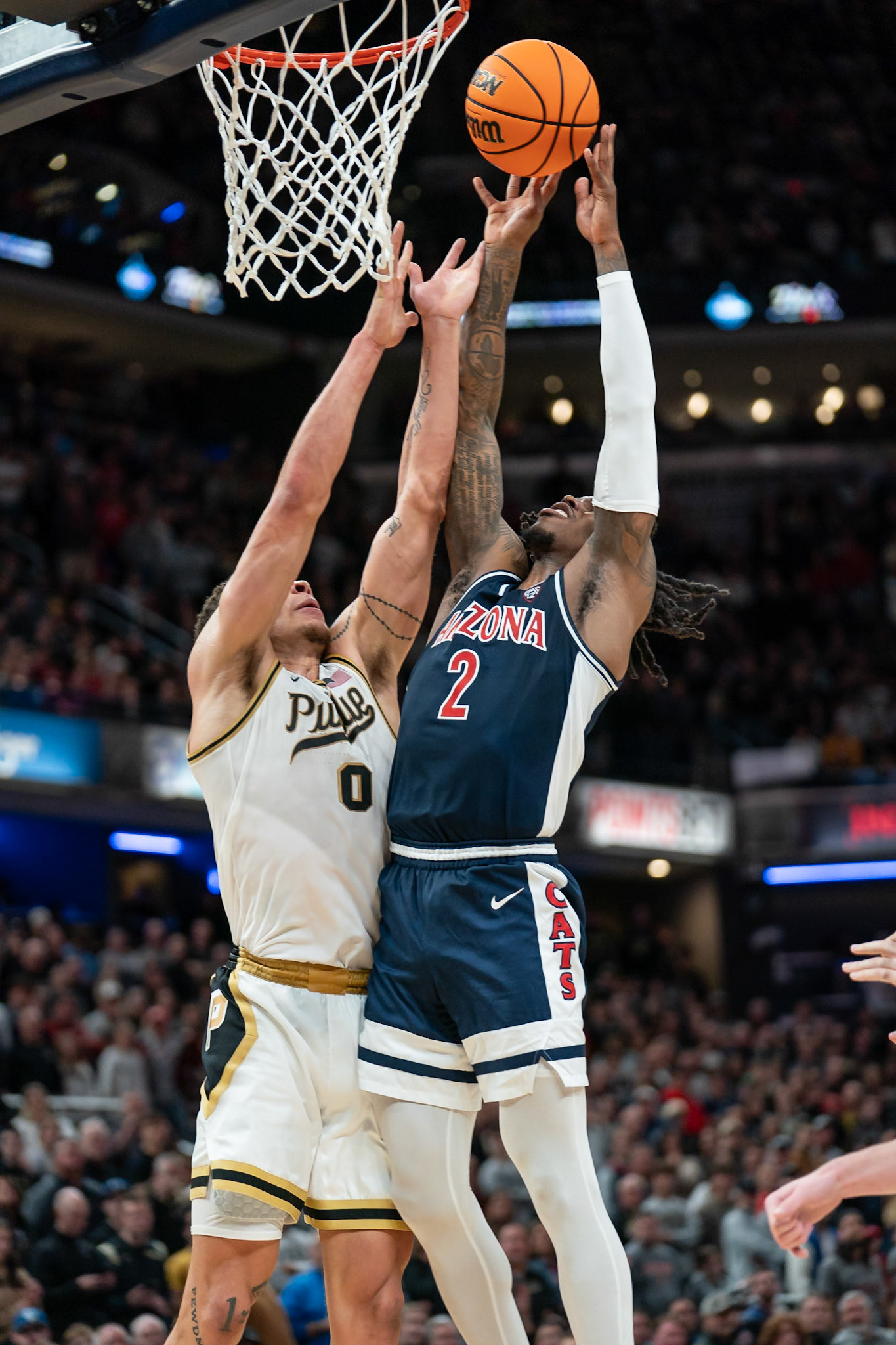 Photo (c) 2023 Bowen Arrow Photographywww.bowenarrowphotography.comIndy Classic basketball game between the Purdue University Boilermakers and the Arizona Univaersity Wildcats