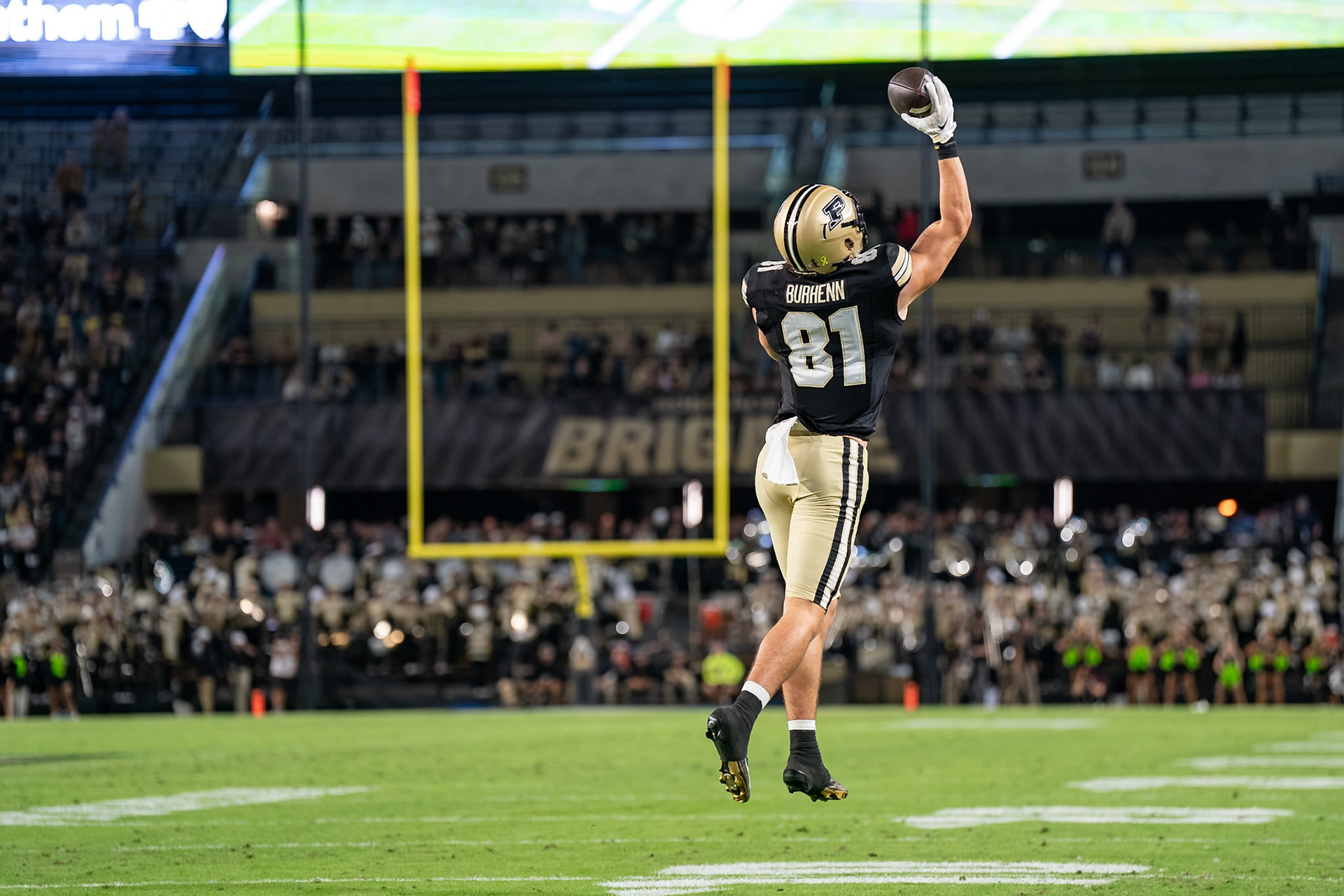 WEST LAFAYETTE, IN - OCTOBER 10, 2026: Purdue University Sophomore Tight End George Burhenn (81) during the Purdue Boilermakers vs Minnesota Golden Gophers football game at Ross-Ade Stadium(Photo by Steve Bowen / Northern Indiana Sports Report)