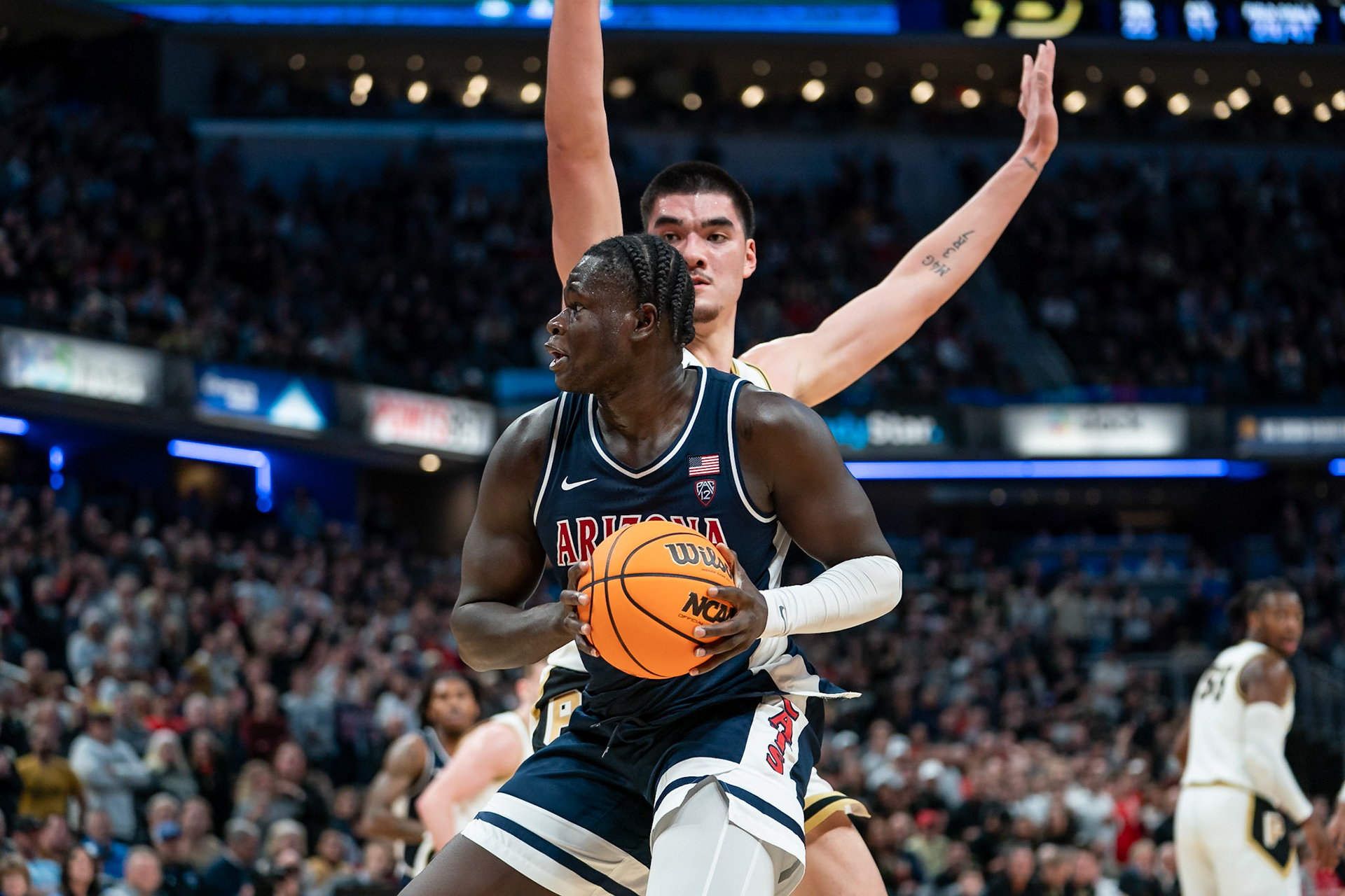 Photo (c) 2023 Bowen Arrow Photographywww.bowenarrowphotography.comIndy Classic basketball game between the Purdue University Boilermakers and the Arizona Univaersity Wildcats