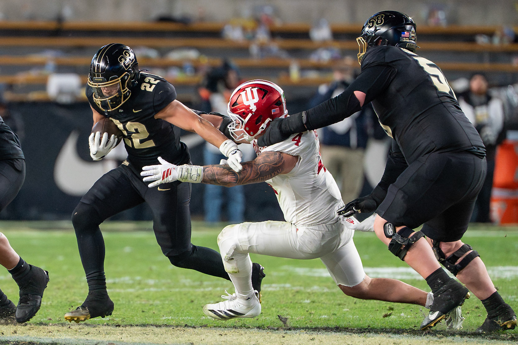 WEST LAFAYETTE, IN - NOVEMBER 28, 2025: Purdue Boilermakers vs Indiana Hoosiers Football at Ross-Ade Stadium(Photo by Steve Bowen / Northern Indiana Sports Report)