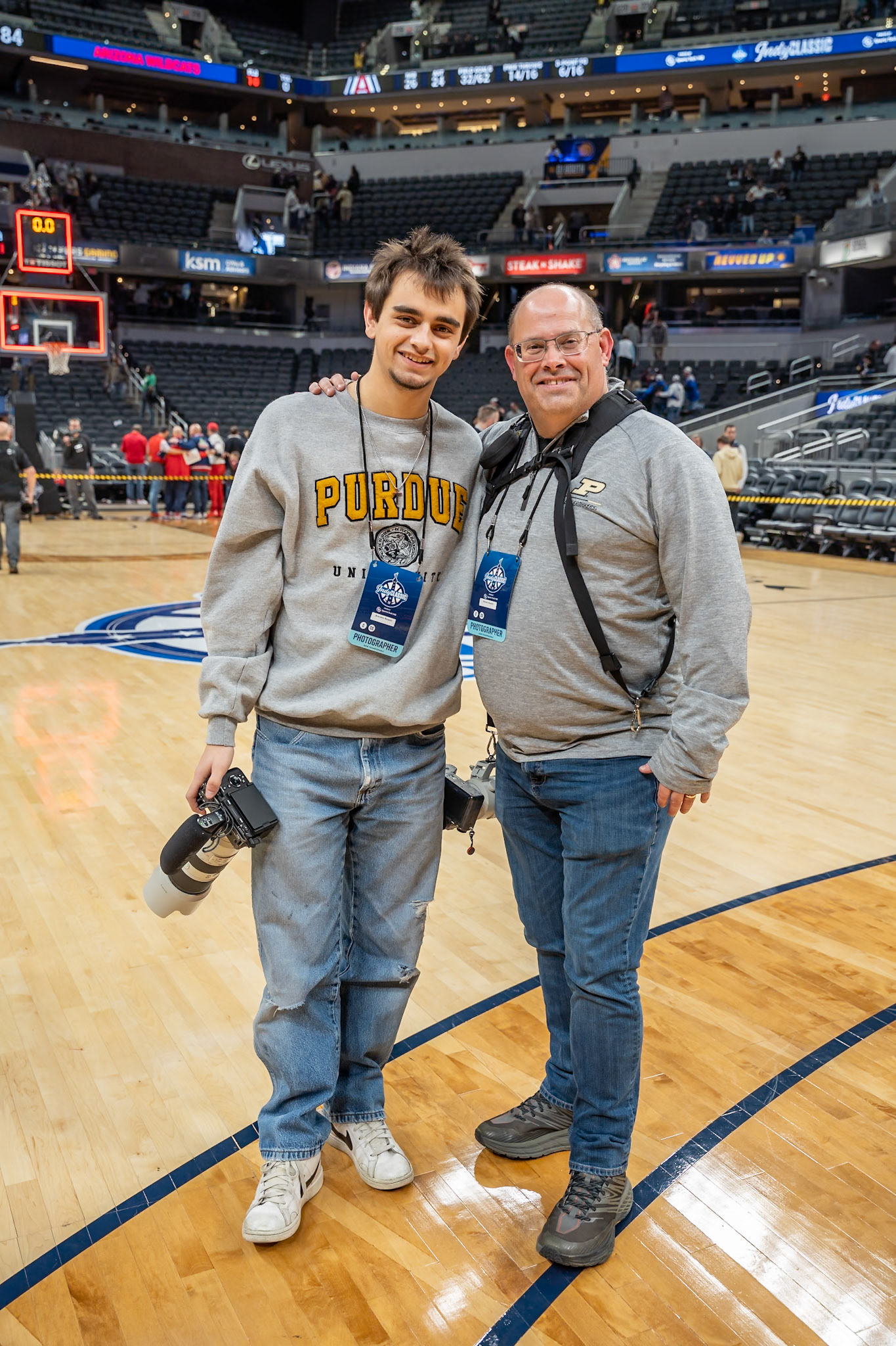 Photo (c) 2023 Bowen Arrow Photographywww.bowenarrowphotography.comIndy Classic basketball game between the Purdue University Boilermakers and the Arizona Univaersity Wildcats