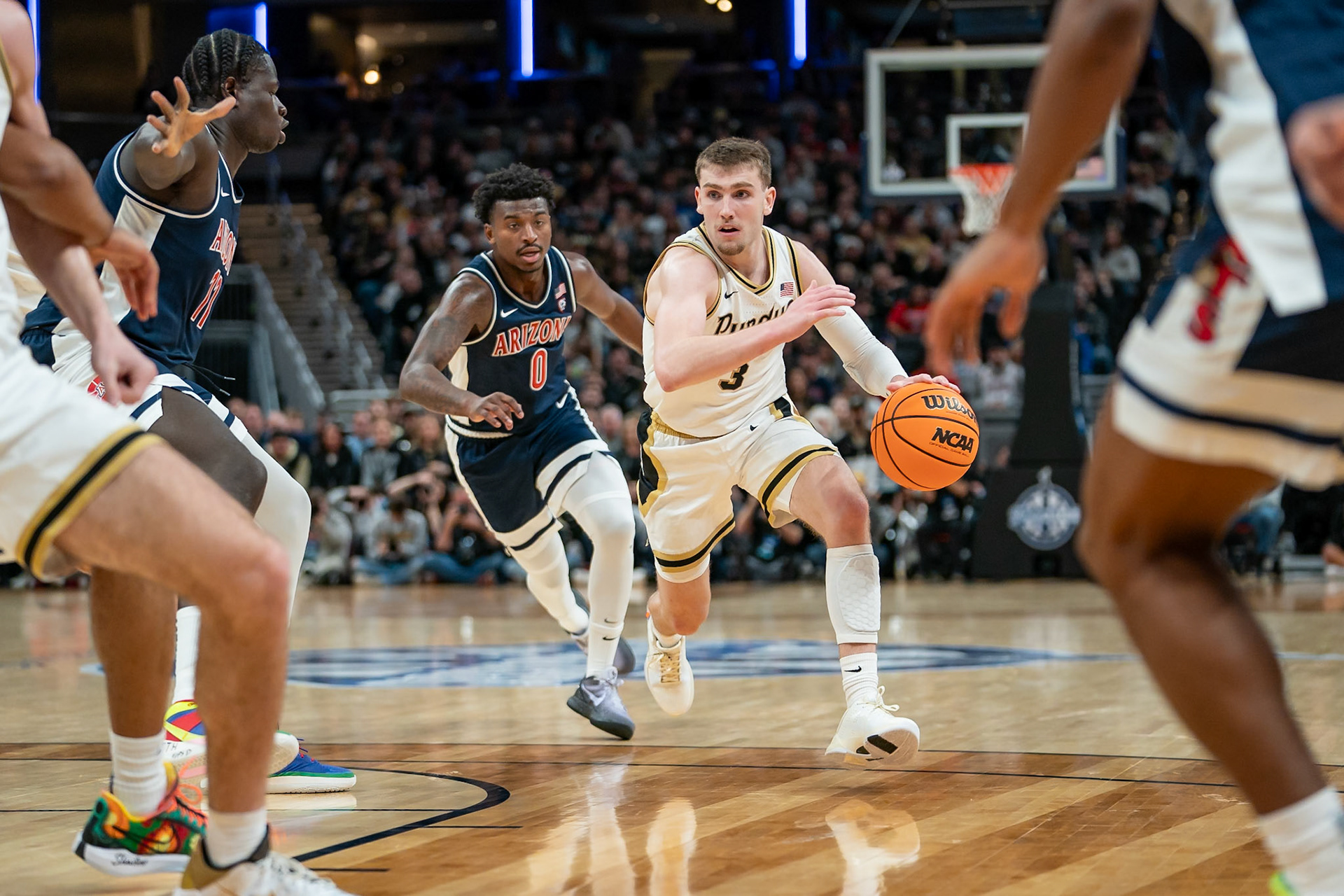Photo (c) 2023 Bowen Arrow Photographywww.bowenarrowphotography.comIndy Classic basketball game between the Purdue University Boilermakers and the Arizona Univaersity Wildcats