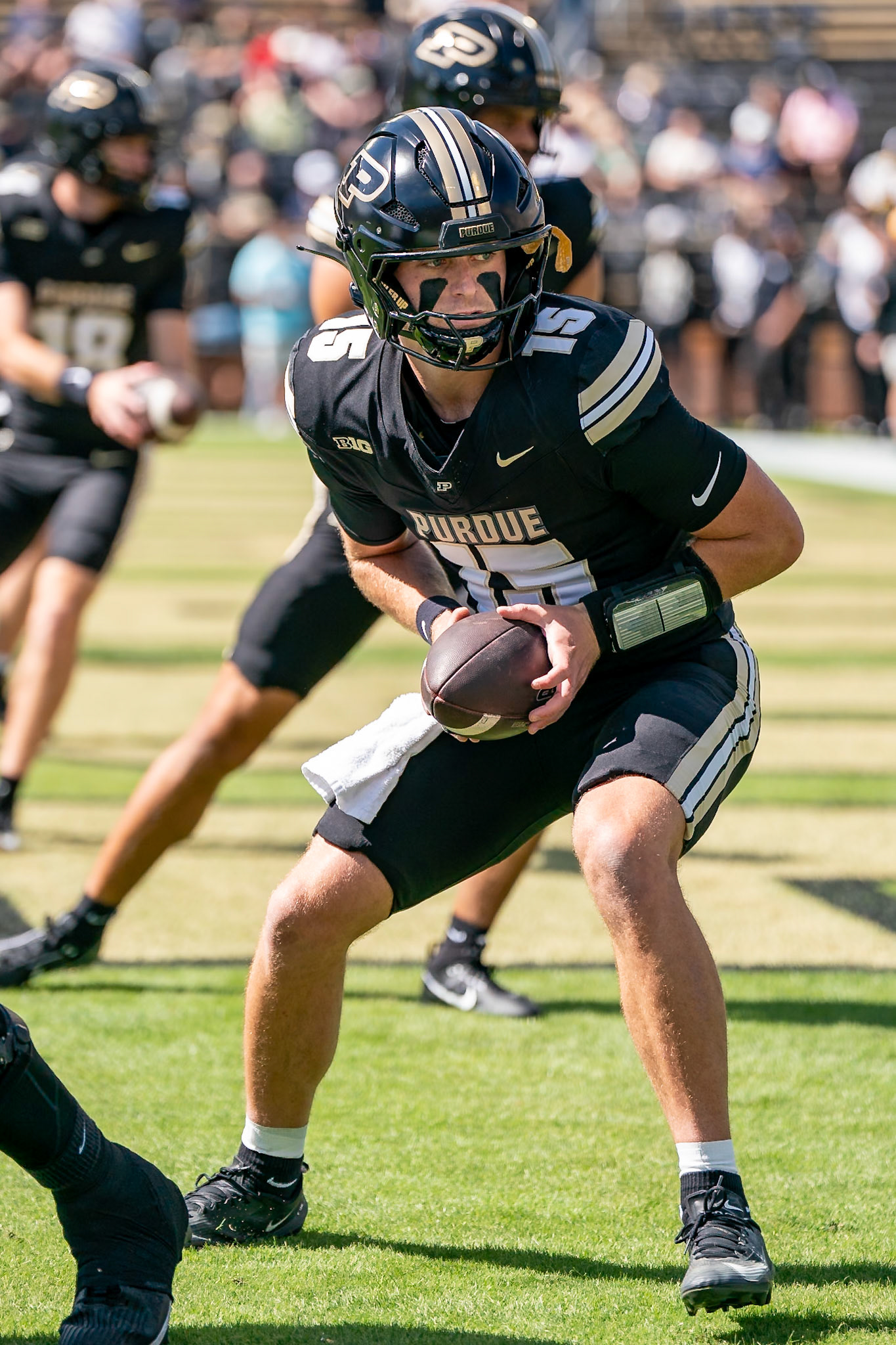 WEST LAFAYETTE, IN - SEPTEMBER 26, 2026: Purdue University Quarterback Ryan Browne (15) during the Purdue Boilermakers vs Notre Dame Fighting Irish football game at Ross-Ade Stadium(Photo by Steve Bowen / Northern Indiana Sports Report)