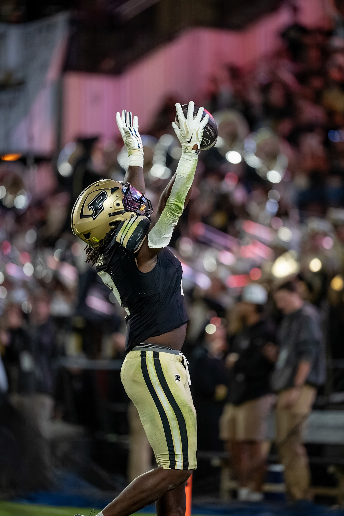WEST LAFAYETTE, IN - OCTOBER 10, 2026: Purdue University Sophomore Running Back Fame Ijeboi (2) during the Purdue Boilermakers vs Minnesota Golden Gophers football game at Ross-Ade Stadium(Photo by Steve Bowen / Northern Indiana Sports Report)