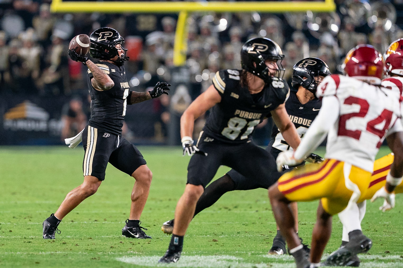 WEST LAFAYETTE, IN - SEPTEMBER 13, 2025: Purdue University Senior Wide Receiver Michael Jackson III (2) in Purdue Boilermaker Football vs University of Southern California Trojans at Ross-Ade Stadium(Photo by Steve Bowen / Northern Indiana Sports Report)