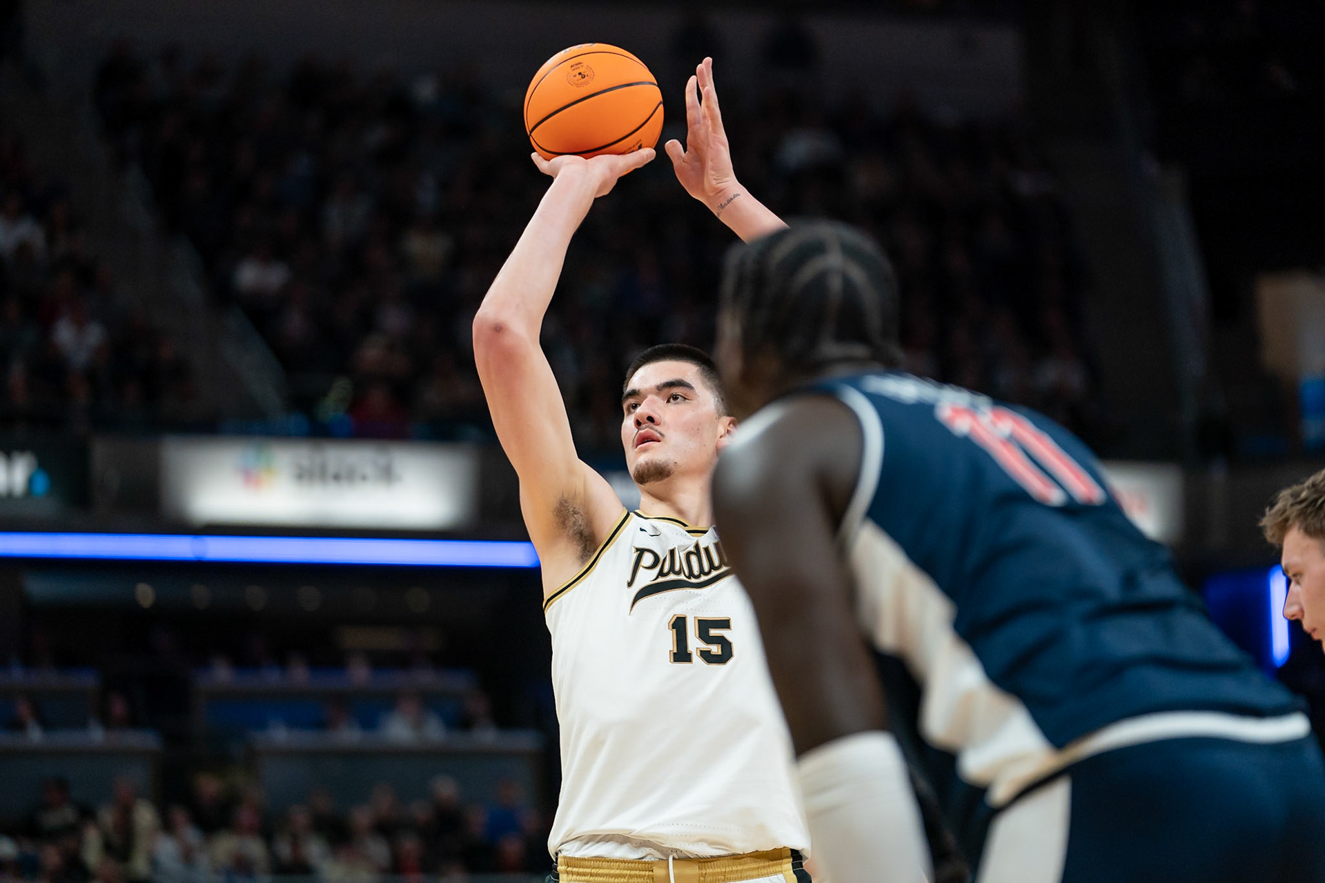 Photo (c) 2023 Bowen Arrow Photographywww.bowenarrowphotography.comIndy Classic basketball game between the Purdue University Boilermakers and the Arizona Univaersity Wildcats