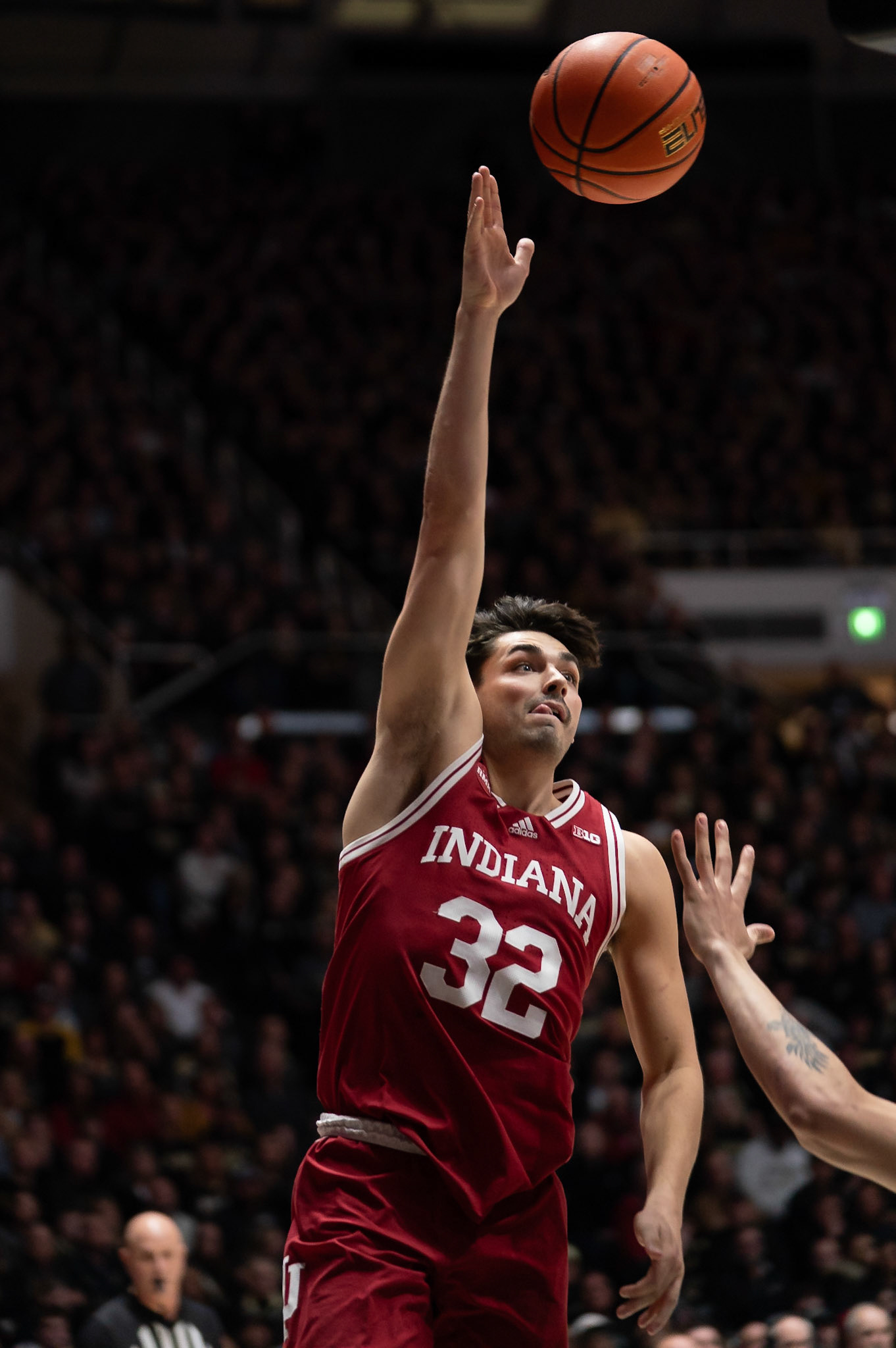 WEST LAFAYETTE, IN - FEBRUARY 10, 2024: Purdue Freshman Guard Jace Rayl (32) in Purdue Boilermaker vs Indiana Hoosiers Basketball at Mackey Arena(Photo by Steve Bowen / Bowen Arrow Photography / Northern Indiana Sports Report)