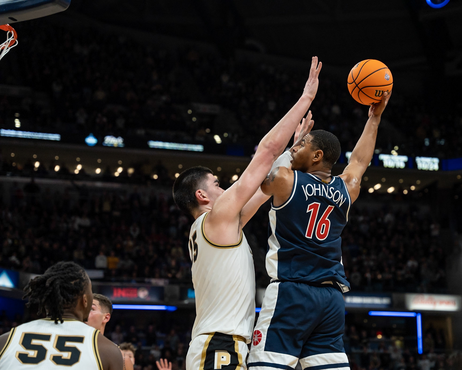Photo (c) 2023 Bowen Arrow Photographywww.bowenarrowphotography.comIndy Classic basketball game between the Purdue University Boilermakers and the Arizona Univaersity Wildcats