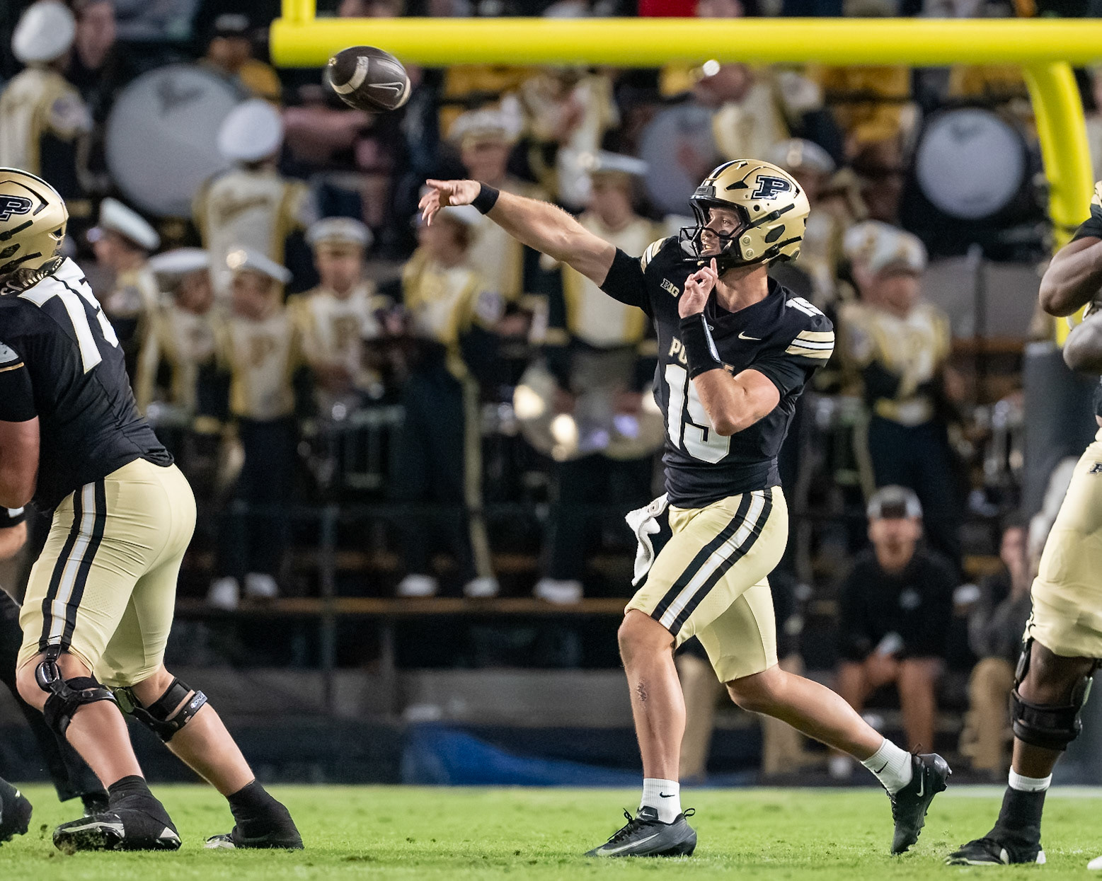WEST LAFAYETTE, IN - OCTOBER 10, 2026: Purdue University Quarterback Ryan Browne (15) during the Purdue Boilermakers vs Minnesota Golden Gophers football game at Ross-Ade Stadium(Photo by Steve Bowen / Northern Indiana Sports Report)