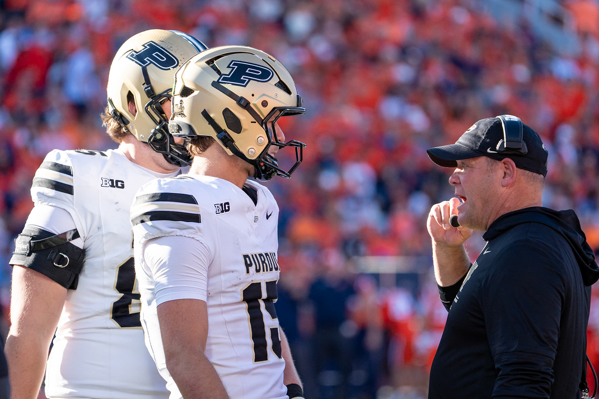 CHAMPAIGN, IL - OCTOBER 3, 2026: The Purdue Boilermaker Football game vs University of Illinois Fighting Illini  at Gies Memorial Stadium(Photo by Steve Bowen / Northern Indiana Sports Report)