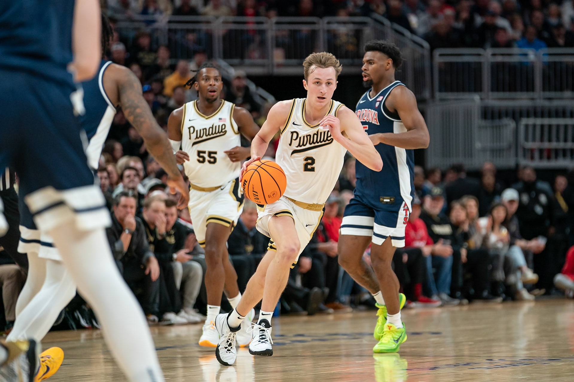 Photo (c) 2023 Bowen Arrow Photographywww.bowenarrowphotography.comIndy Classic basketball game between the Purdue University Boilermakers and the Arizona Univaersity Wildcats