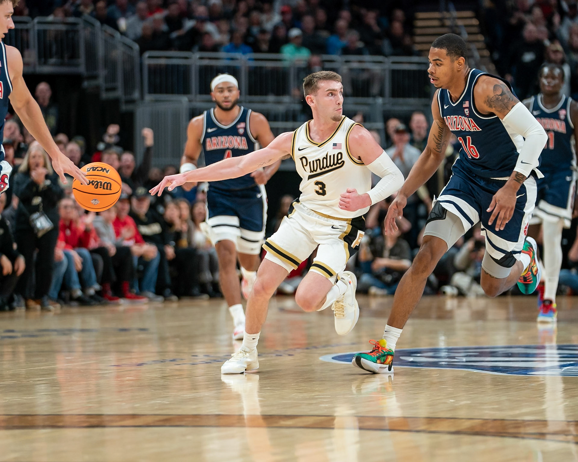 Photo (c) 2023 Bowen Arrow Photographywww.bowenarrowphotography.comIndy Classic basketball game between the Purdue University Boilermakers and the Arizona Univaersity Wildcats