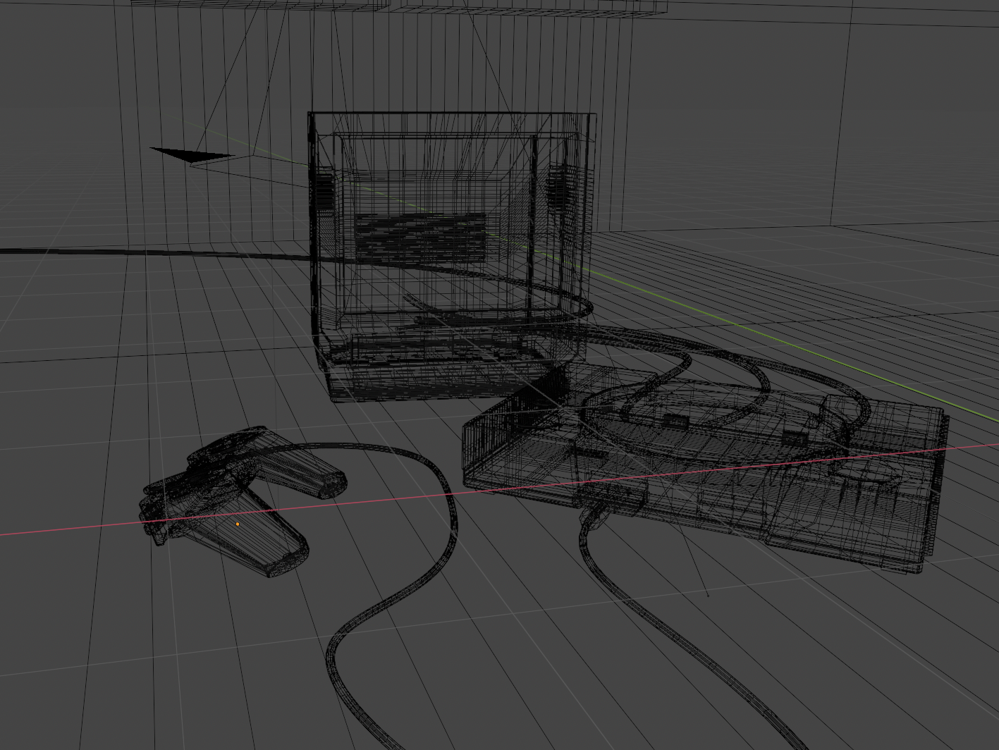 Wireframe scene