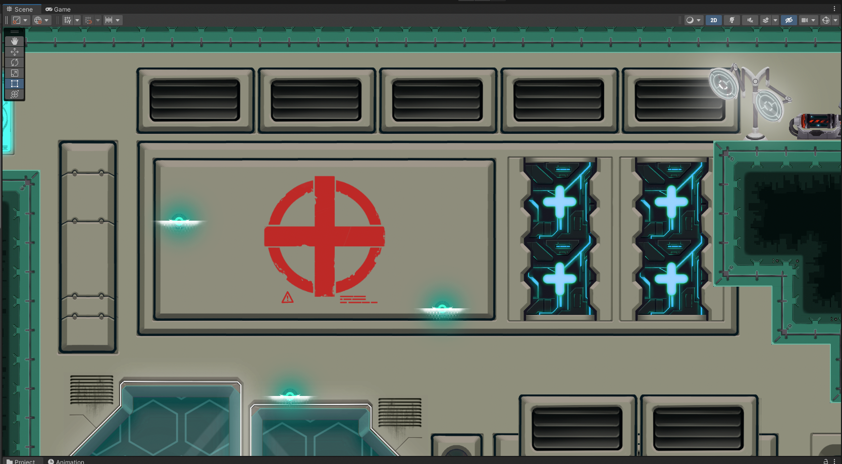 Some panel details in the Medical Bay