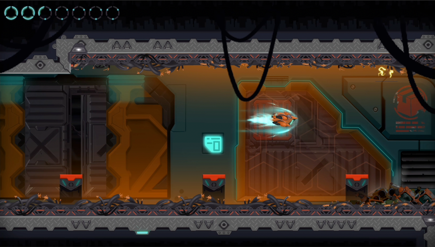 Shadows under platforms increase visibility