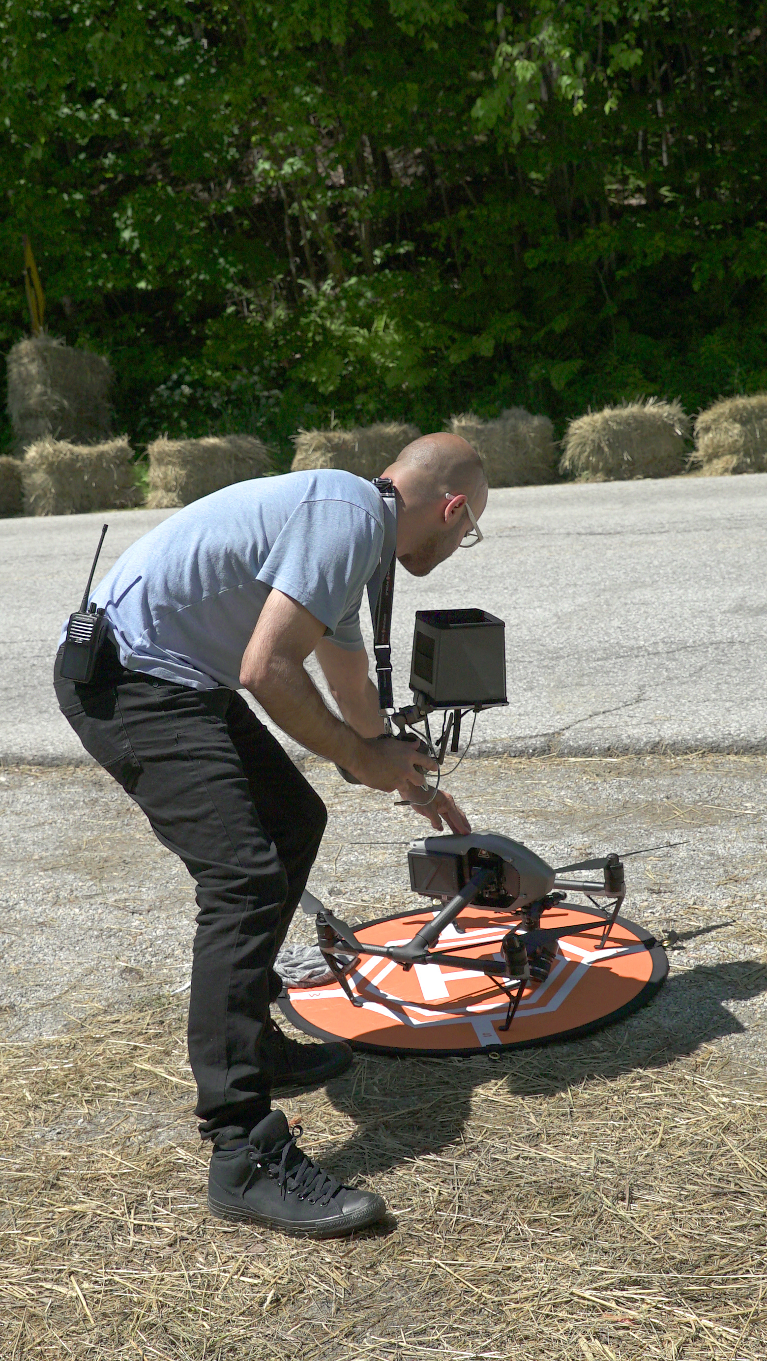 Alex going through preflight check.
