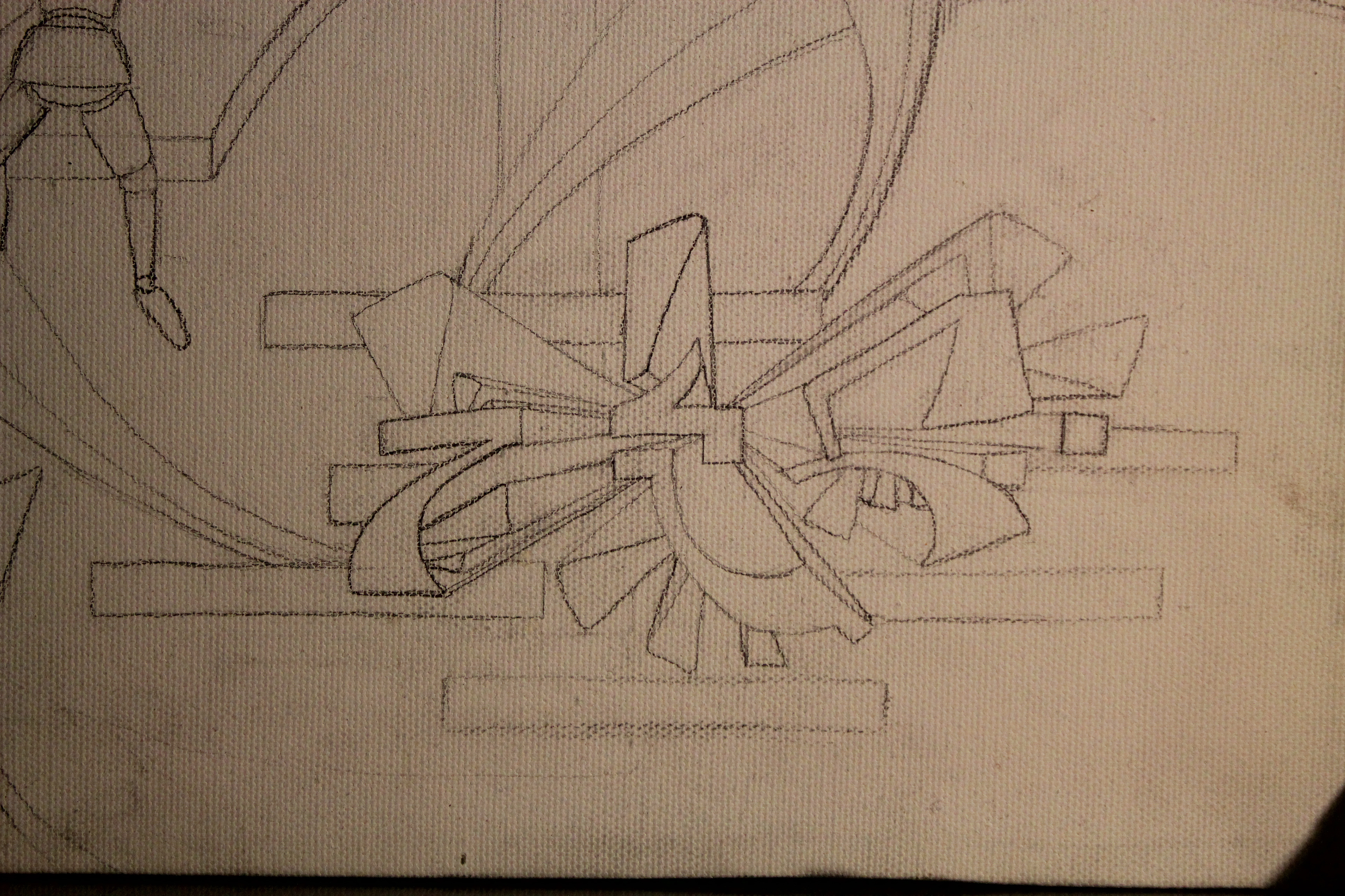 This was the original letter outline for the graffiti piece. 