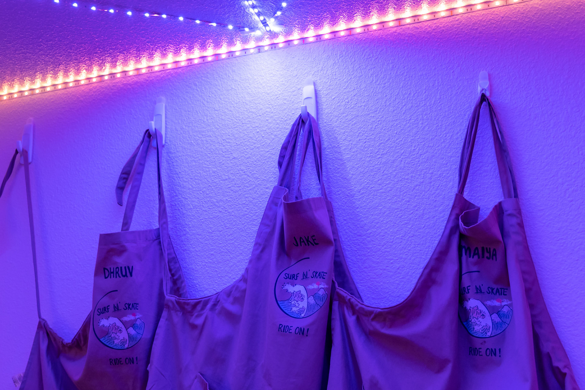 Surf N' Skate aprons (for Stanford Daily)