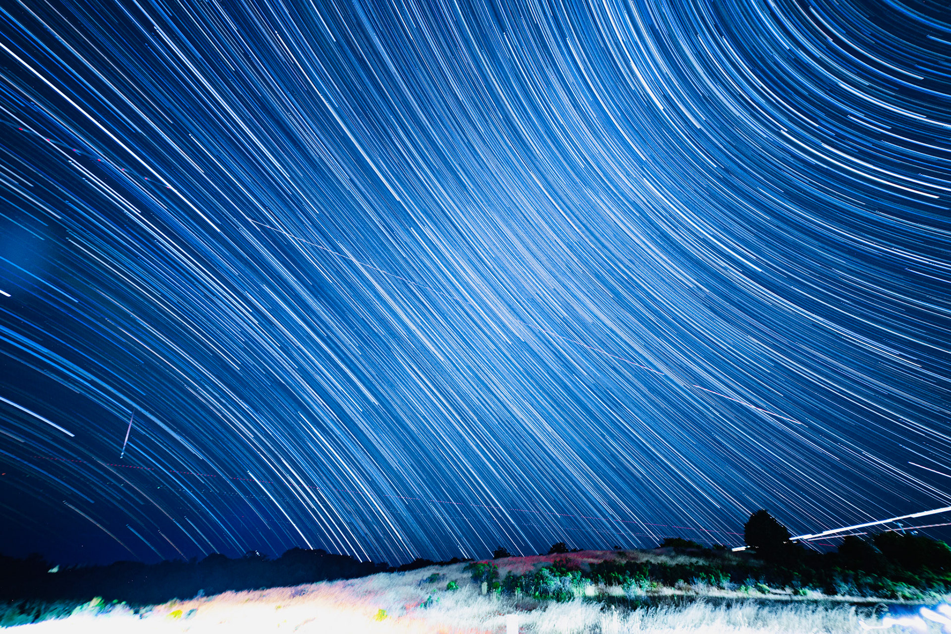 Star trails (stacked exposures) at 14mm