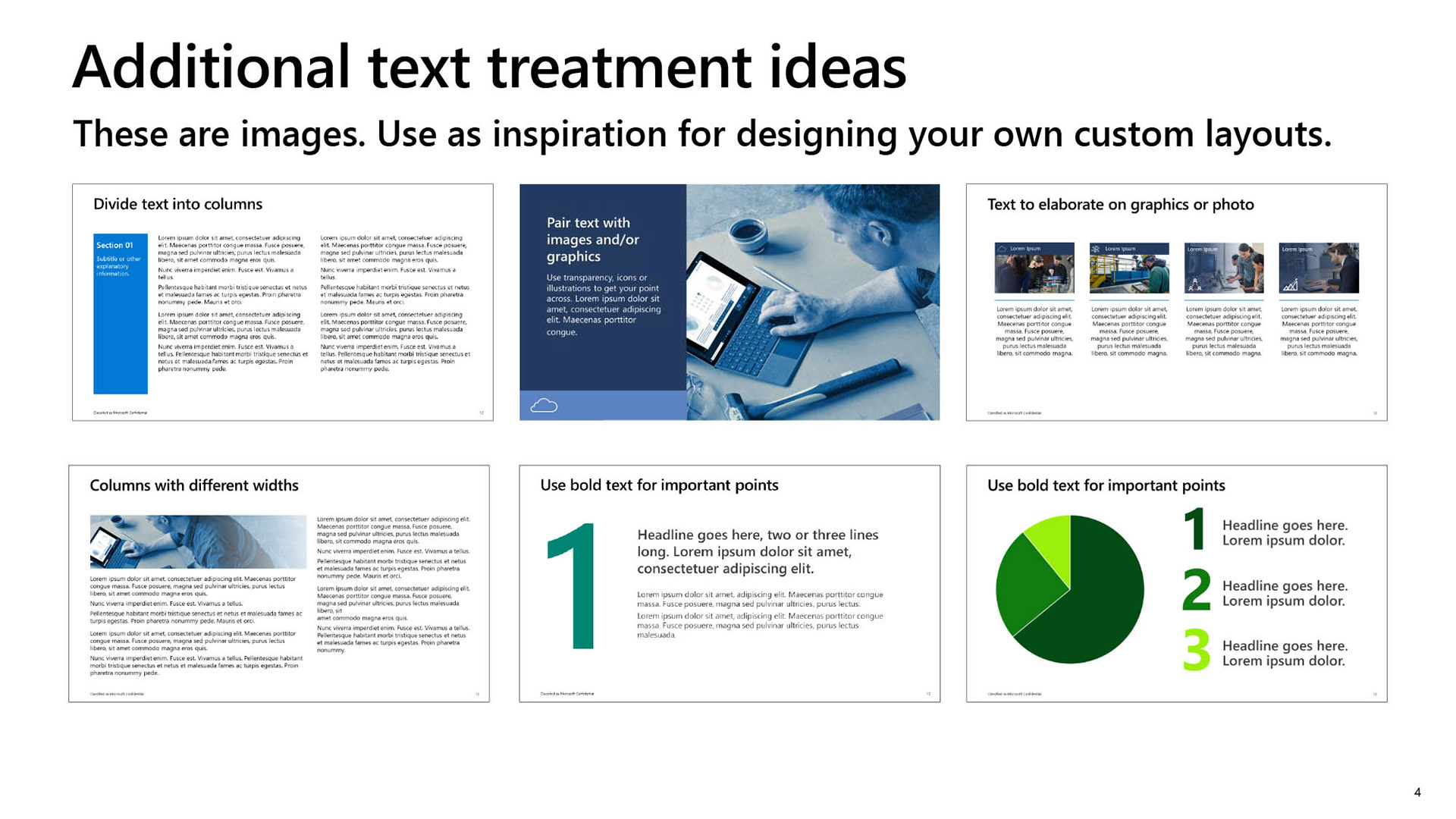 Examples of slide layout ideas