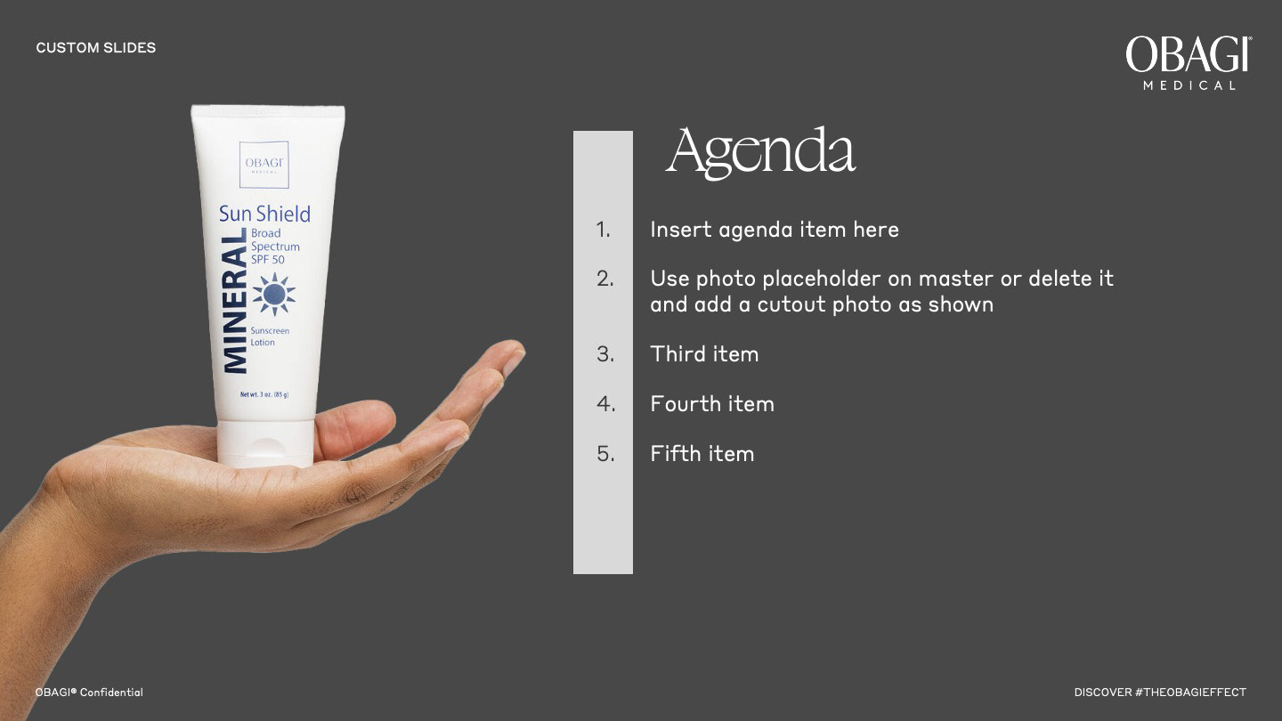 Sample agenda from all purpose template