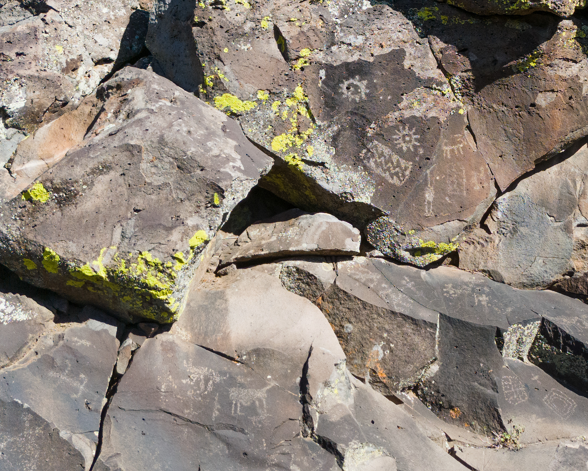 aerial view of Picture Canyon Petroglyphs
