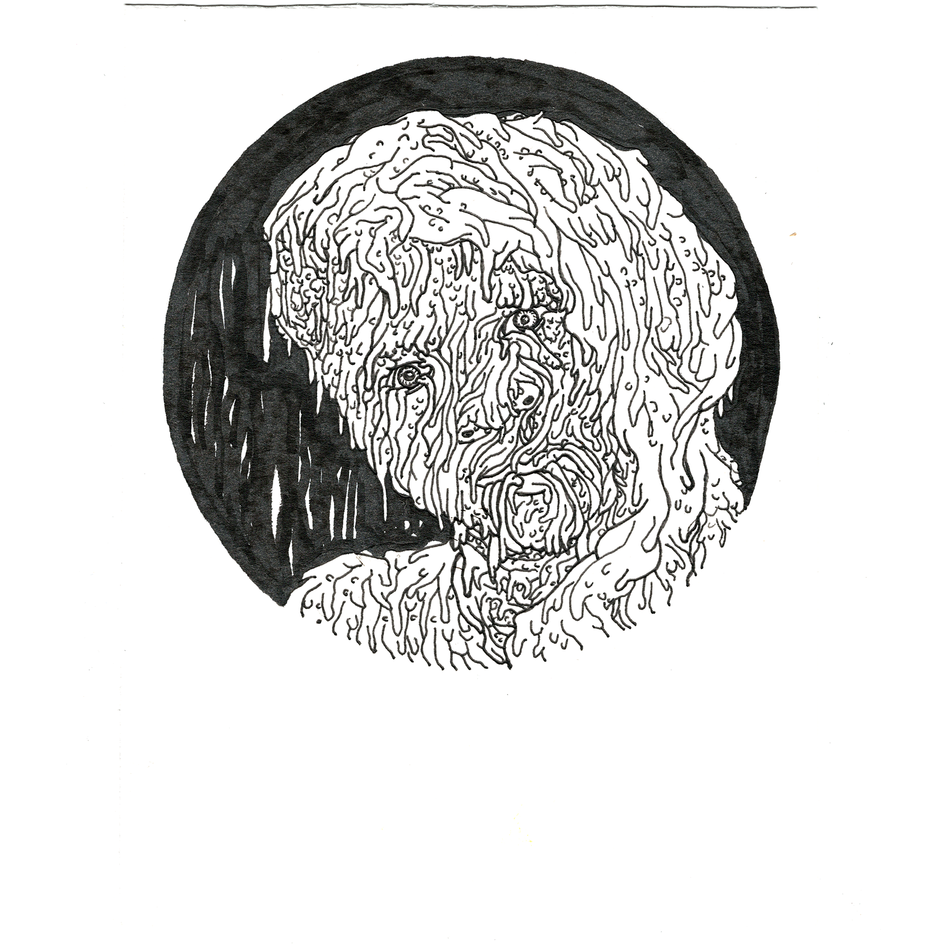 Day 23: Muddy + Monster = "moisturize maybe?” (5 5/8” x 7 1/2”)