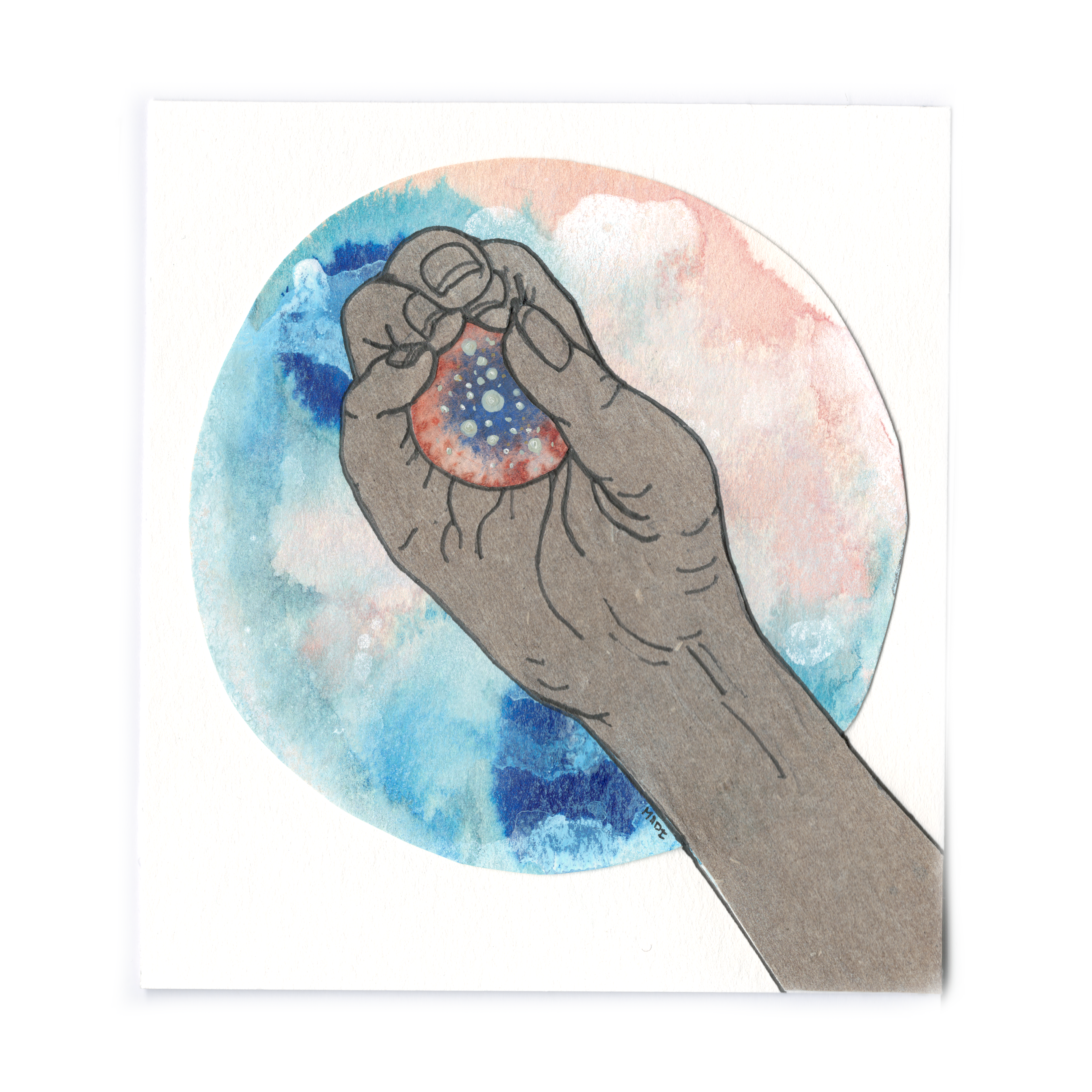 “dive sharply inward” : into tiny vast worlds (5” x 5 1/2”)