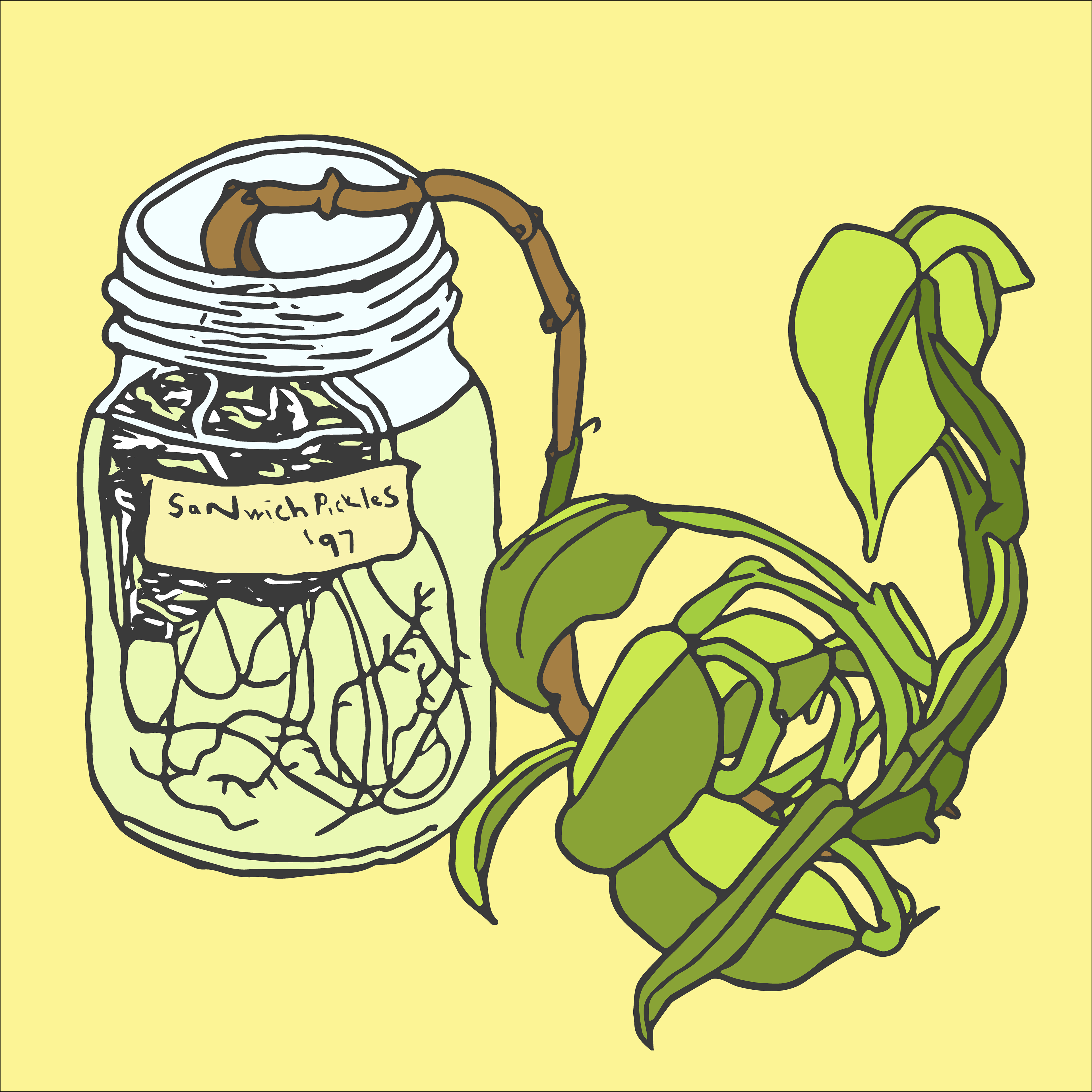 Day 5/14: cutting in a pickle jar