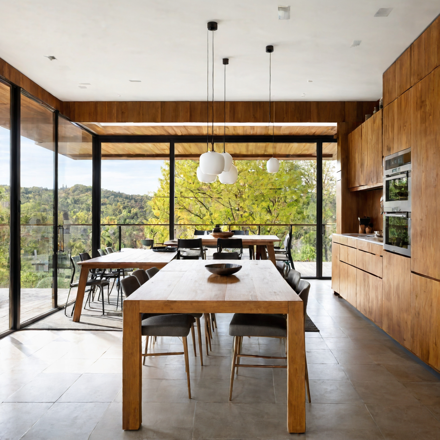 Using AI generator to create a wooden kitchen 