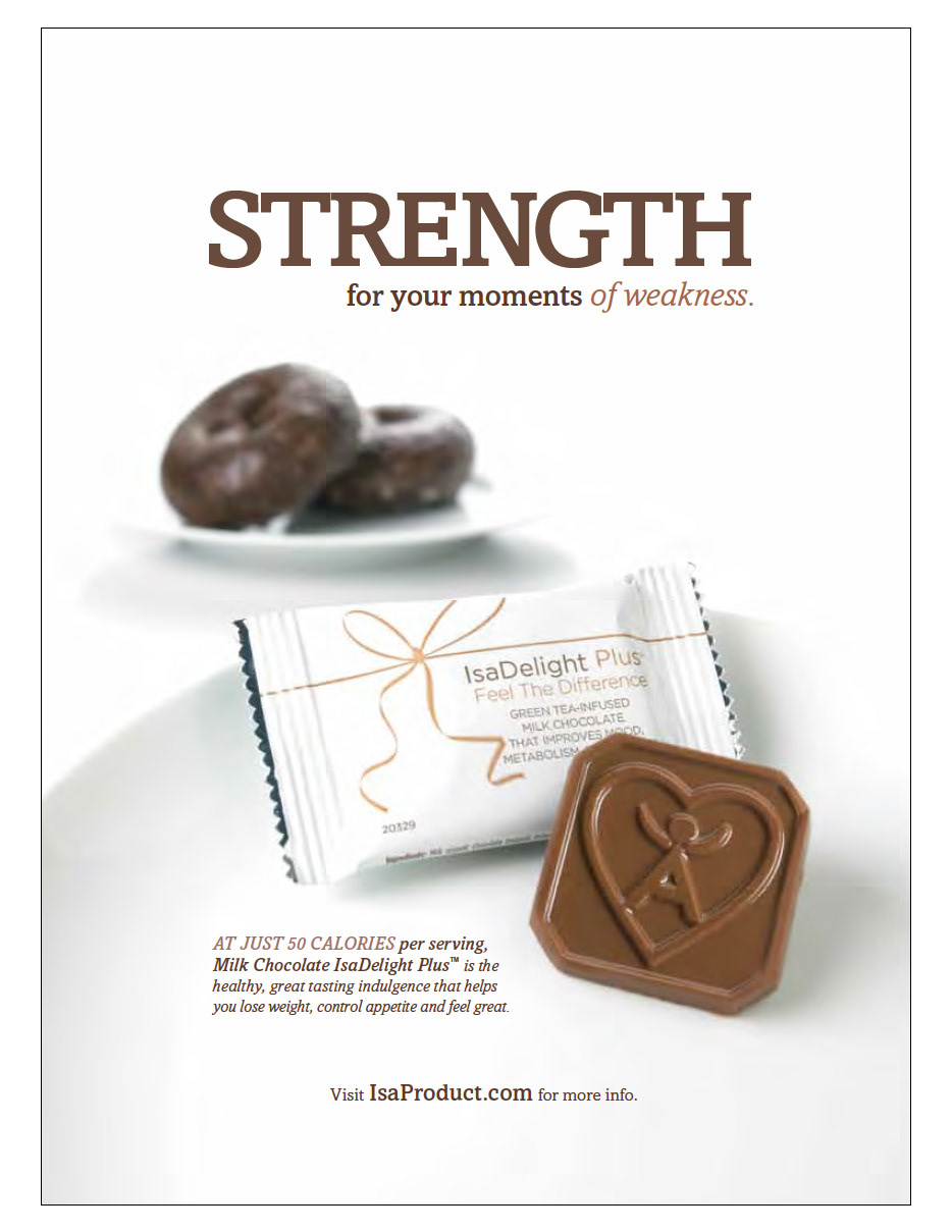 2-Sided Promo sheet: IsaDelight Chocolate Snack