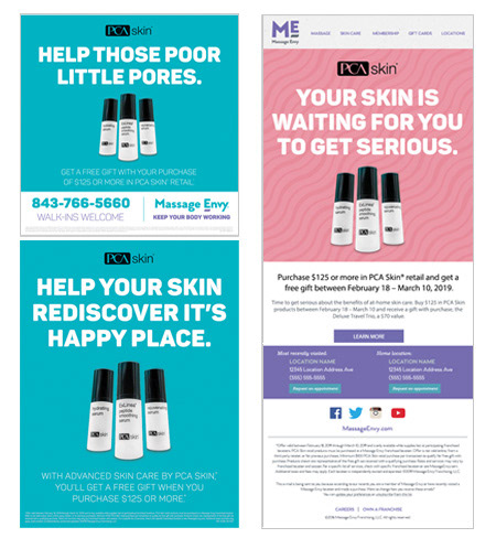 PCA Skincare campaign support assets
