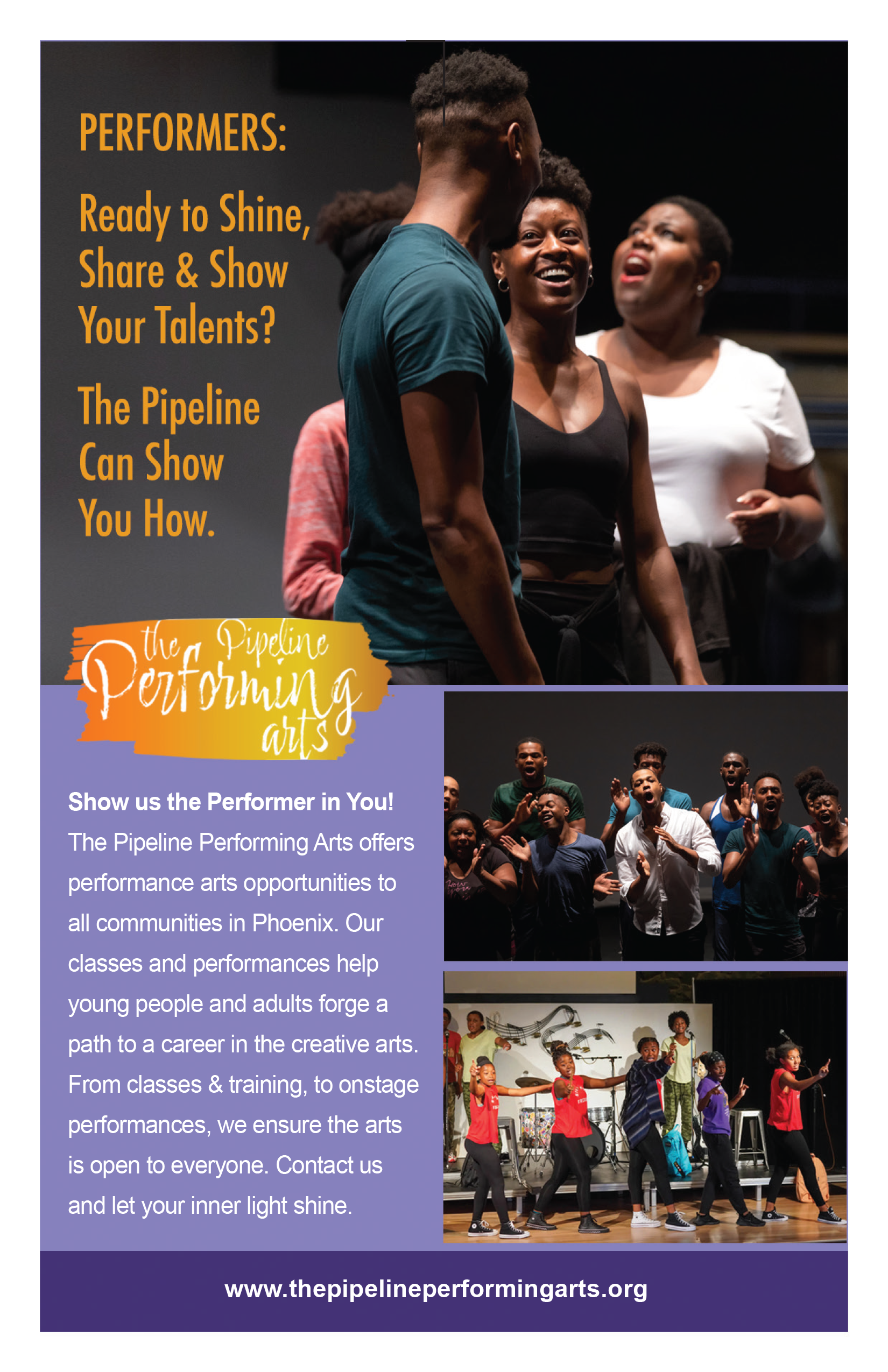 Pipeline Performing Arts | FLYER A
