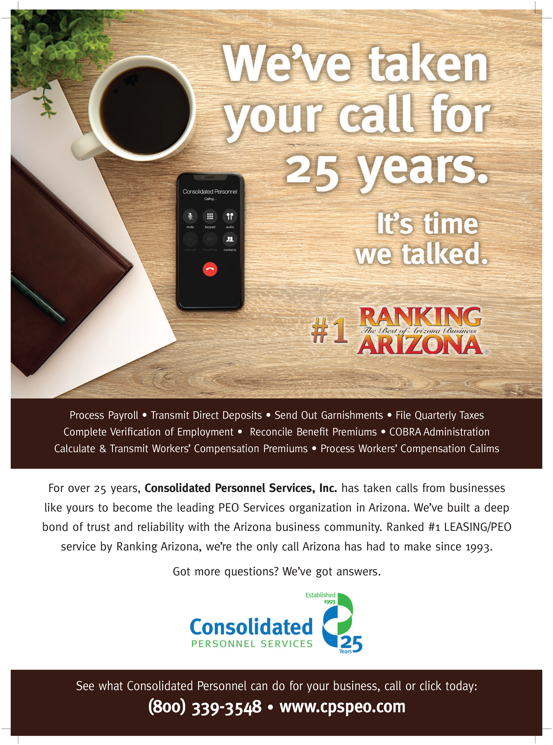 Promotional Ad for The Phoenix Business Journal | 2019
