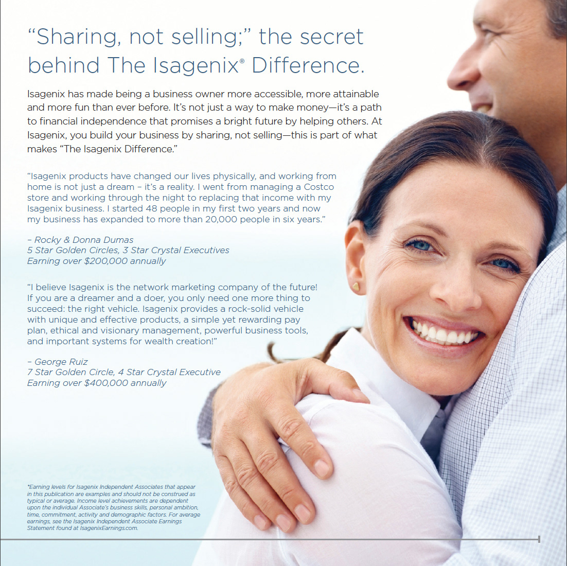 Promo piece: business "Sharing not selling" promo message