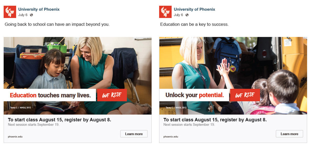 Make an Impact Social & Retargeting Campaign (We Rise Branded)