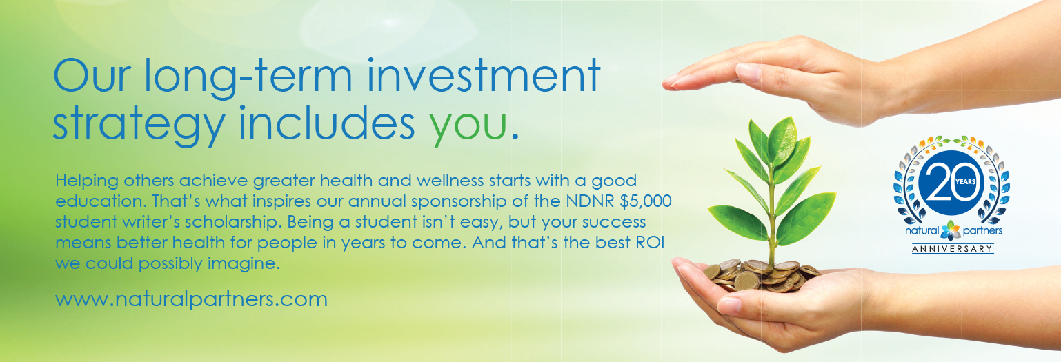 Promotional ad placed in wholistic and natural health magazine