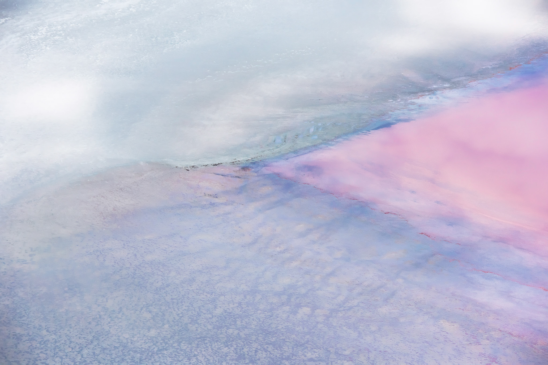 Lake Warden Abstract #2 / A good friend took me flying in his gyrocopter. From the air over lake Warden in Esperance, Western Australia